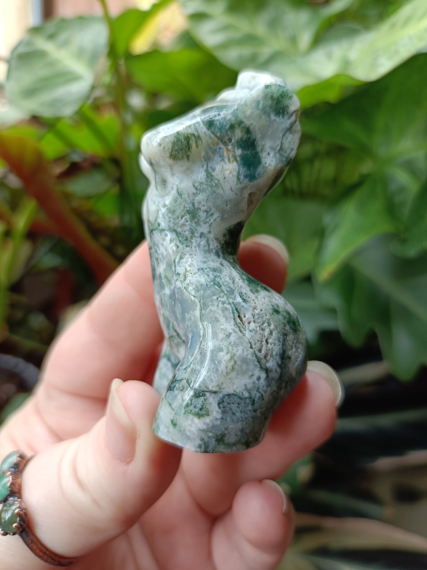 Moss Agate Goddess Body - 90g