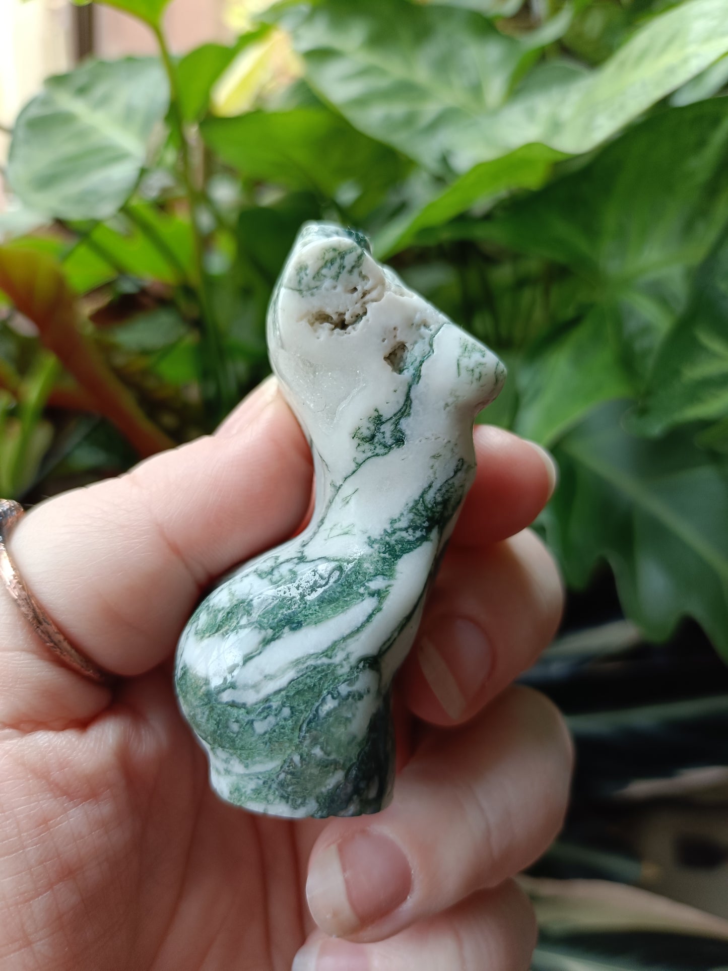 Moss Agate Goddess Body - 90g