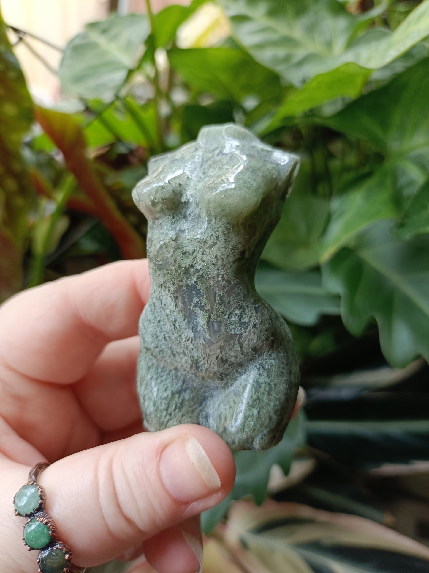 Moss Agate Goddess Body - 103g