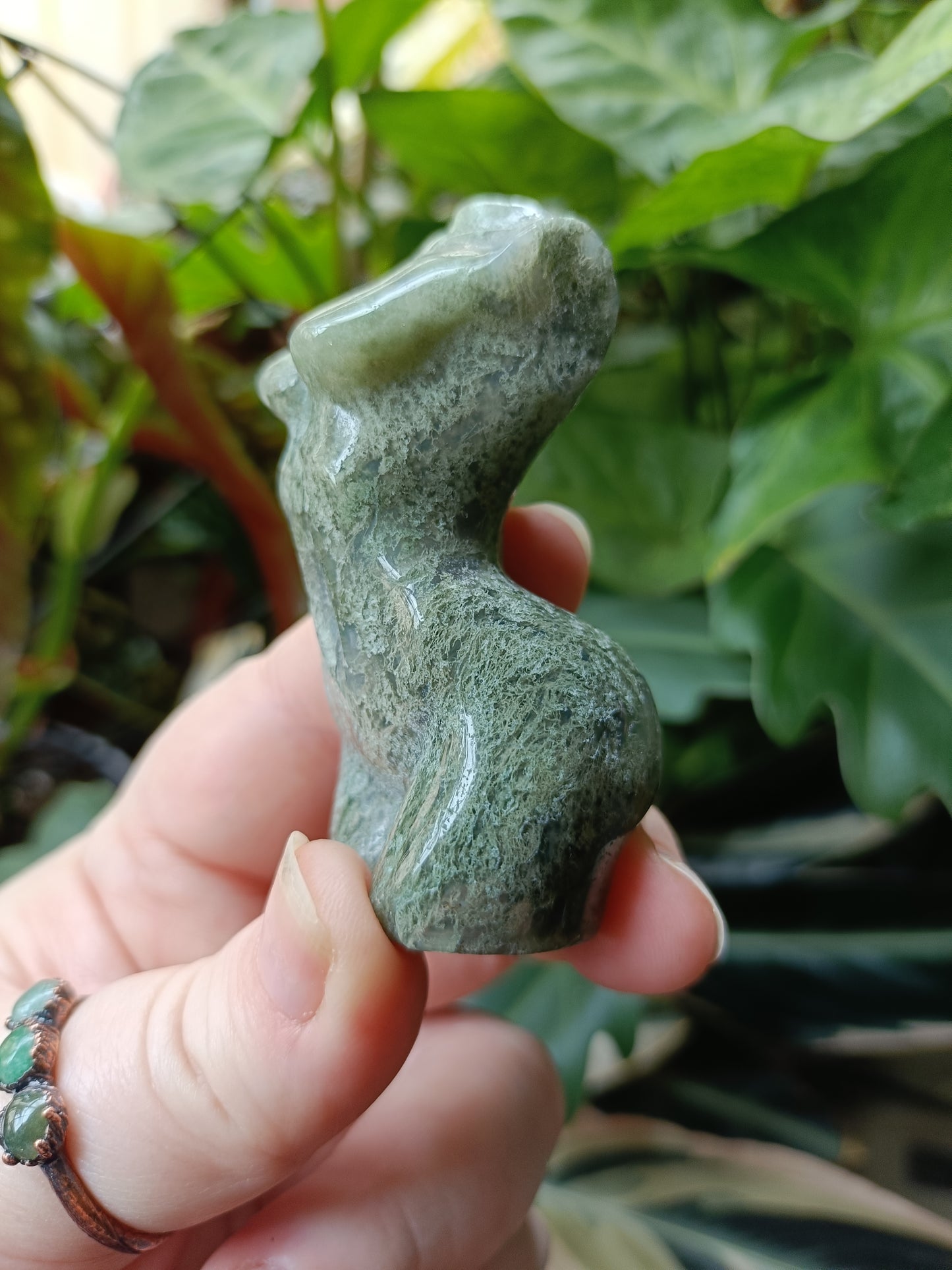 Moss Agate Goddess Body - 103g