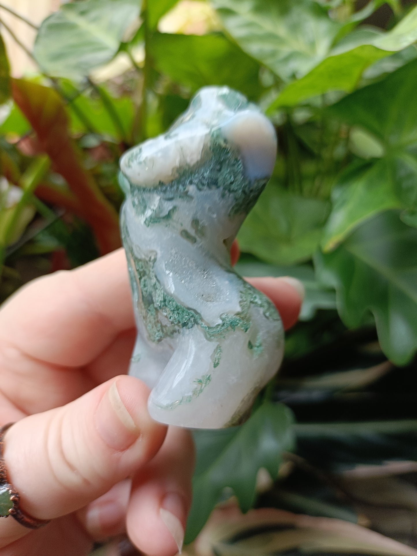 Moss Agate Goddess Body - 122g