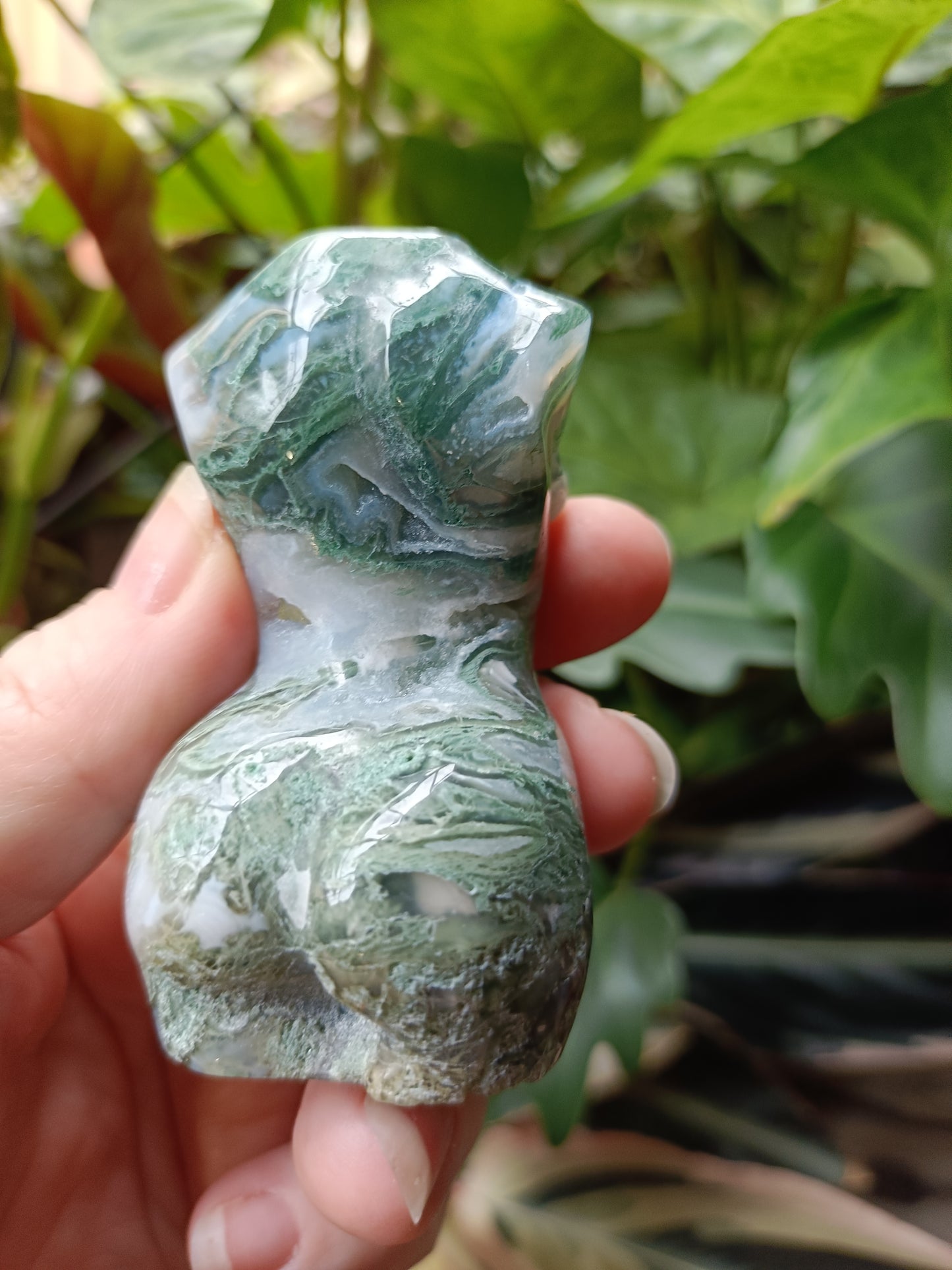 Moss Agate Goddess Body - 122g