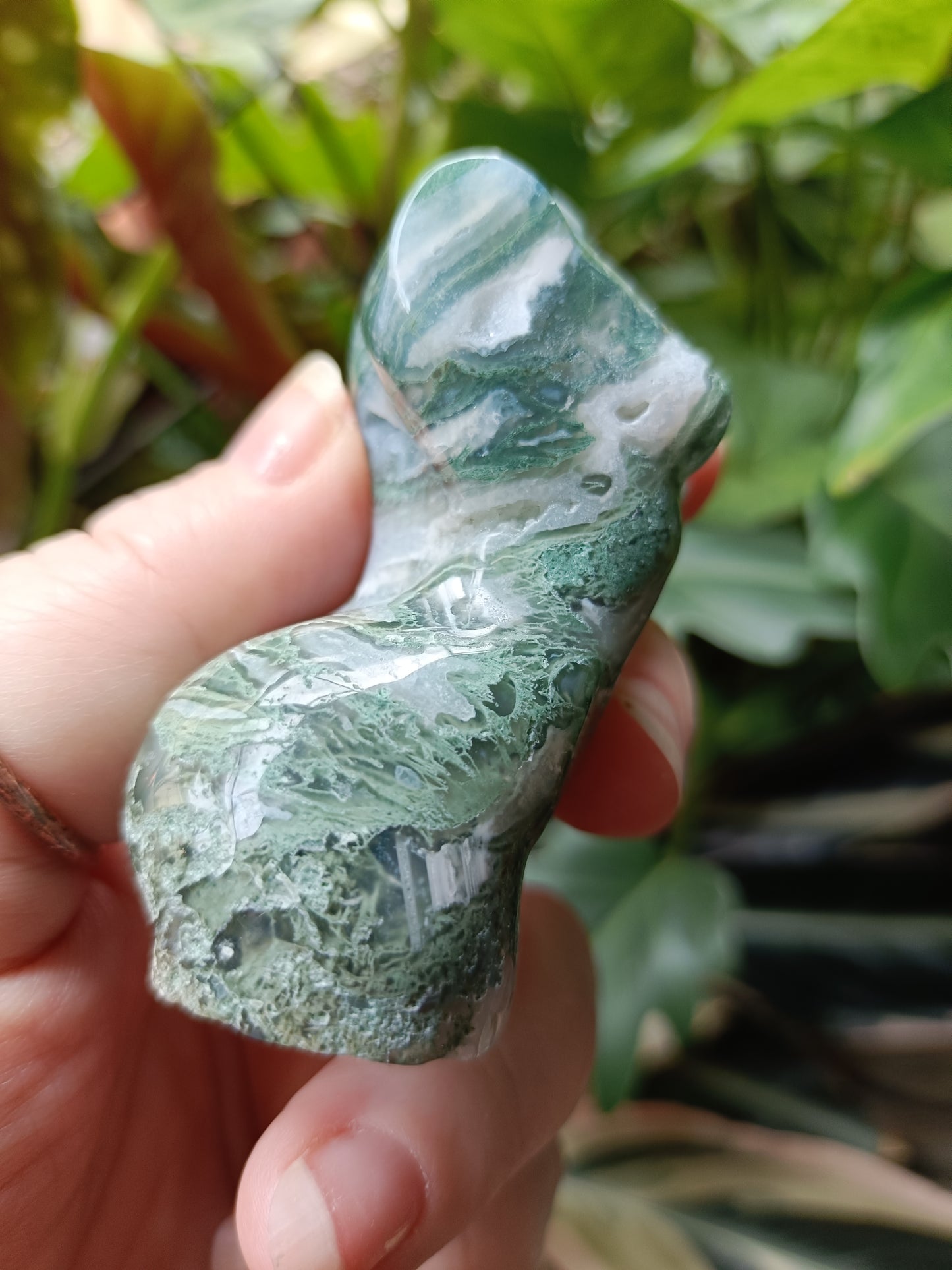 Moss Agate Goddess Body - 122g