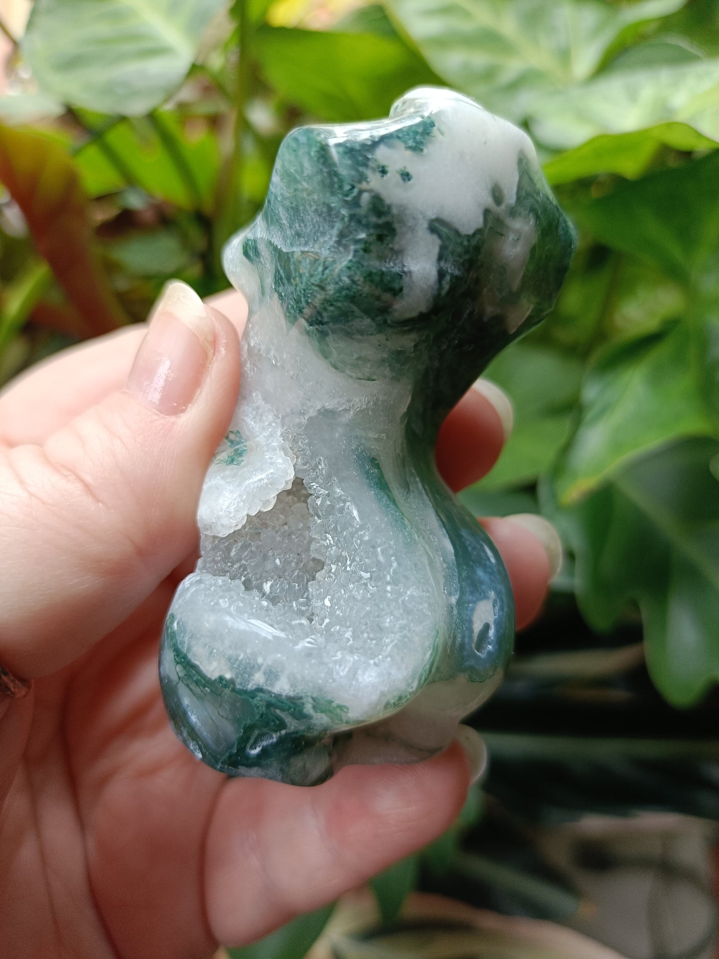 Moss Agate Goddess Body - 112g