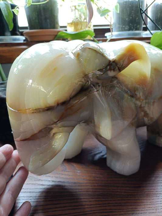 Banded Calcite Elephant - 12.6kg