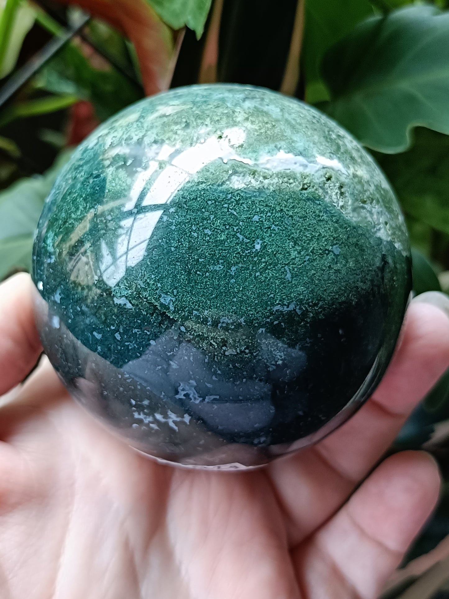 Moss Agate Sphere - 561g