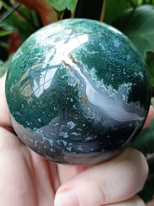 Moss Agate Sphere - 561g