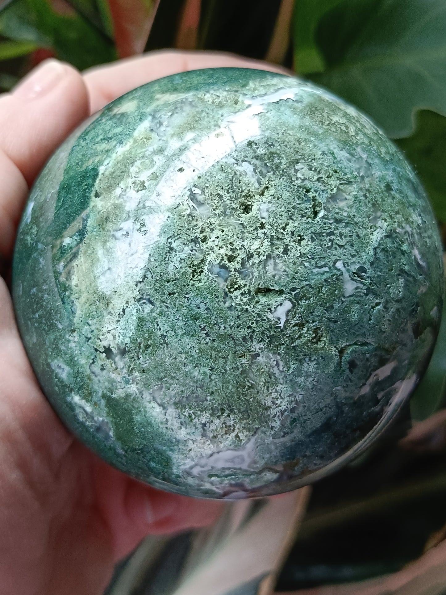 Moss Agate Sphere - 561g