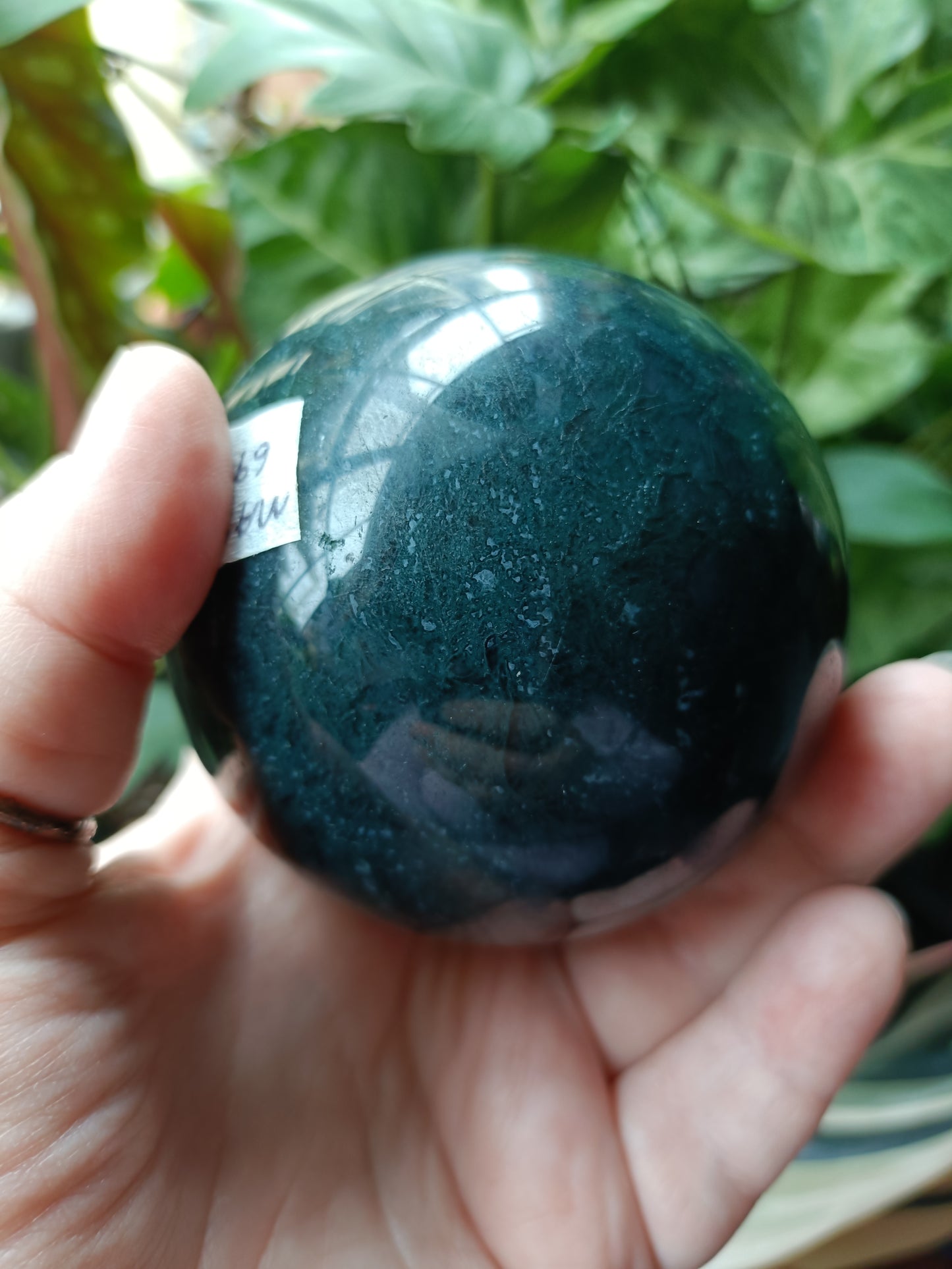 Moss Agate Sphere - 693g