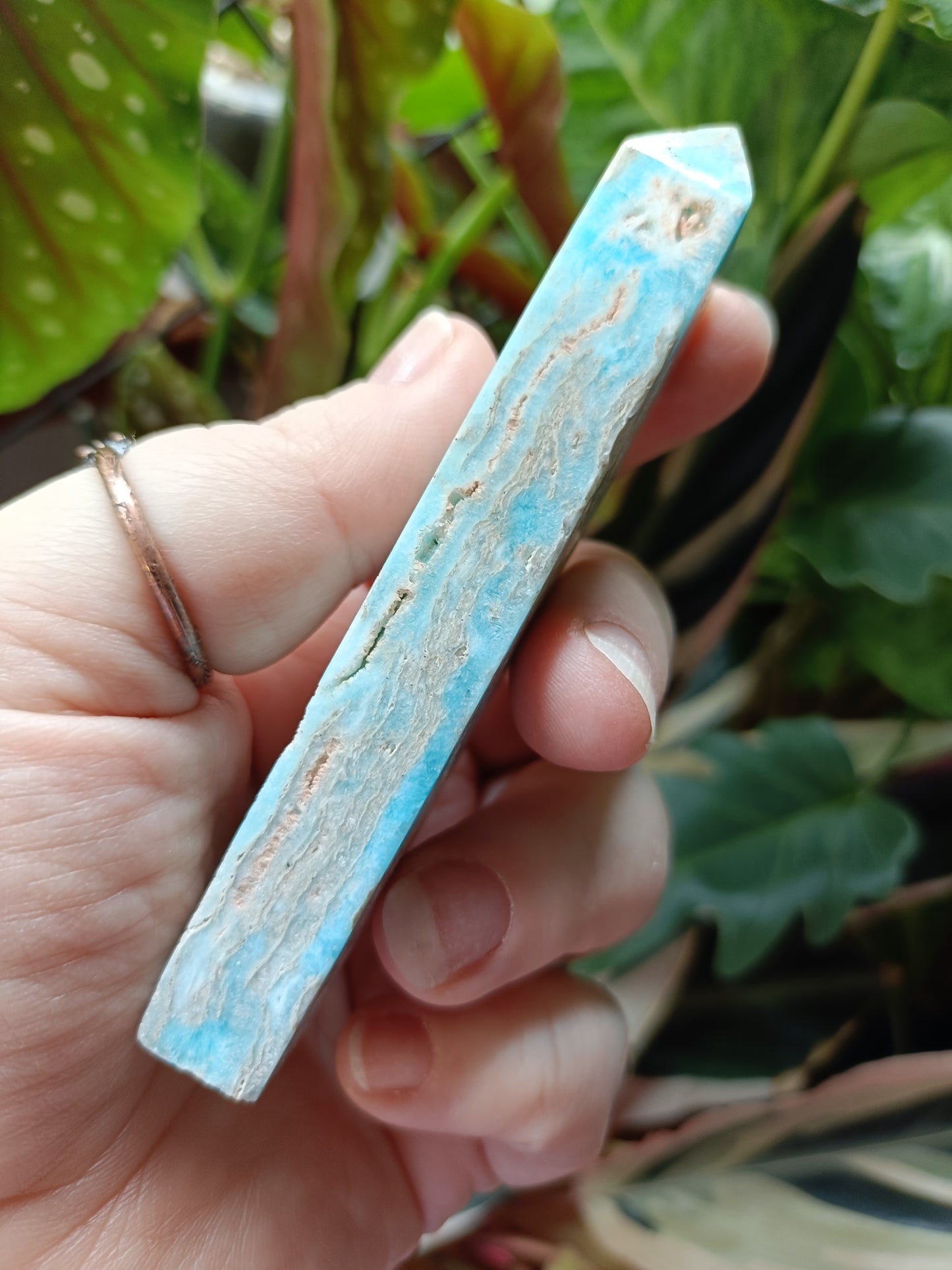 Blue Aragonite Tower - 82g