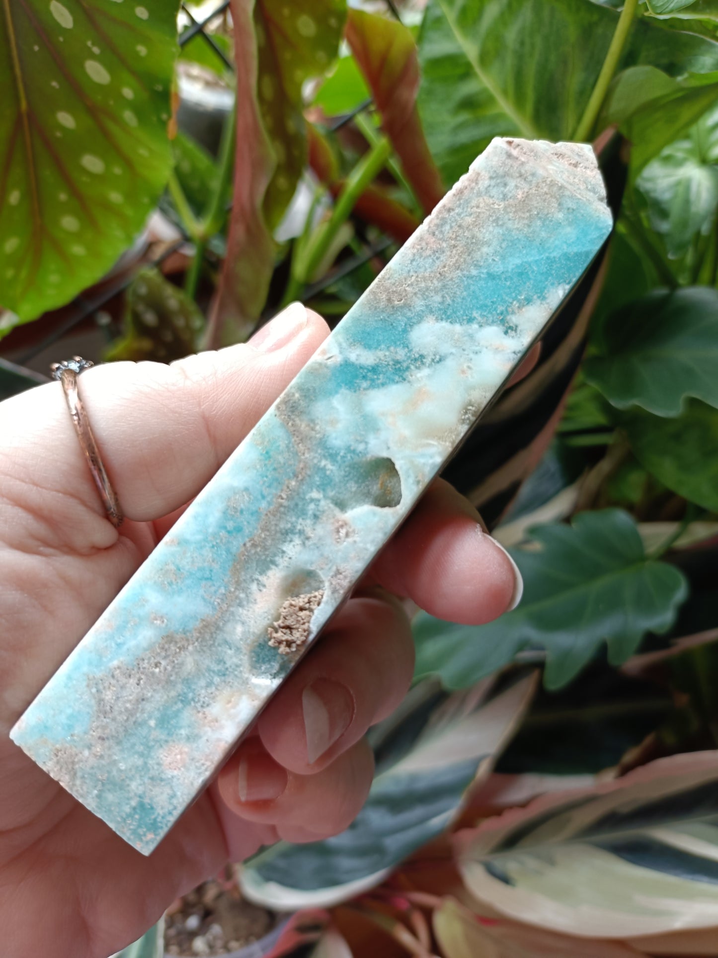 Blue Aragonite Tower - 203g