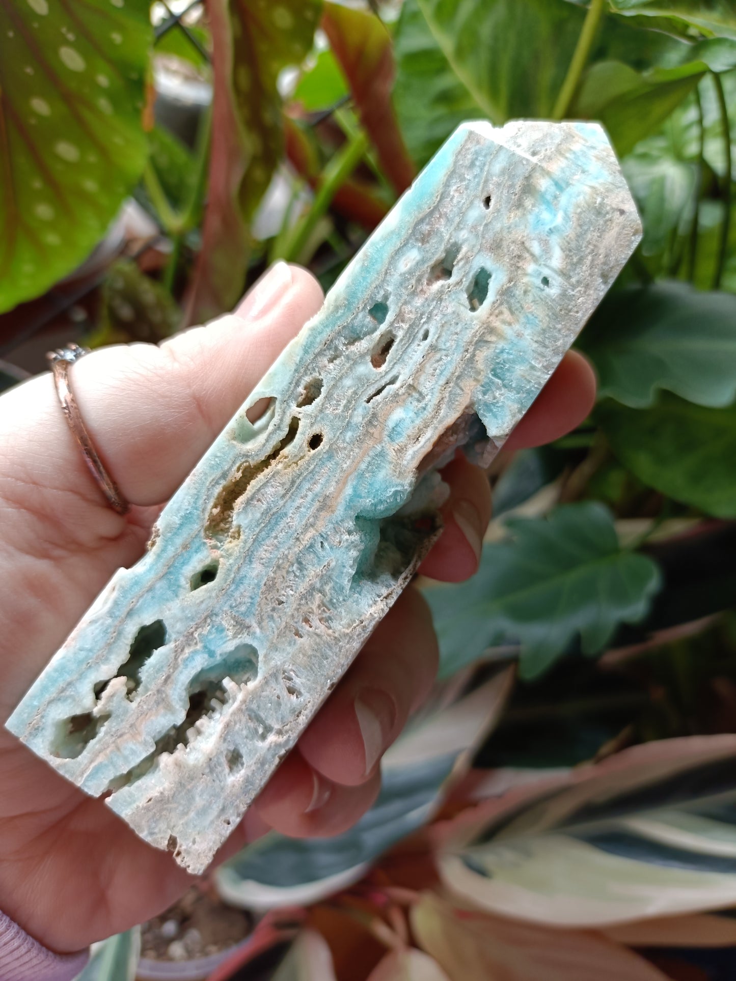 Blue Aragonite Tower - 203g