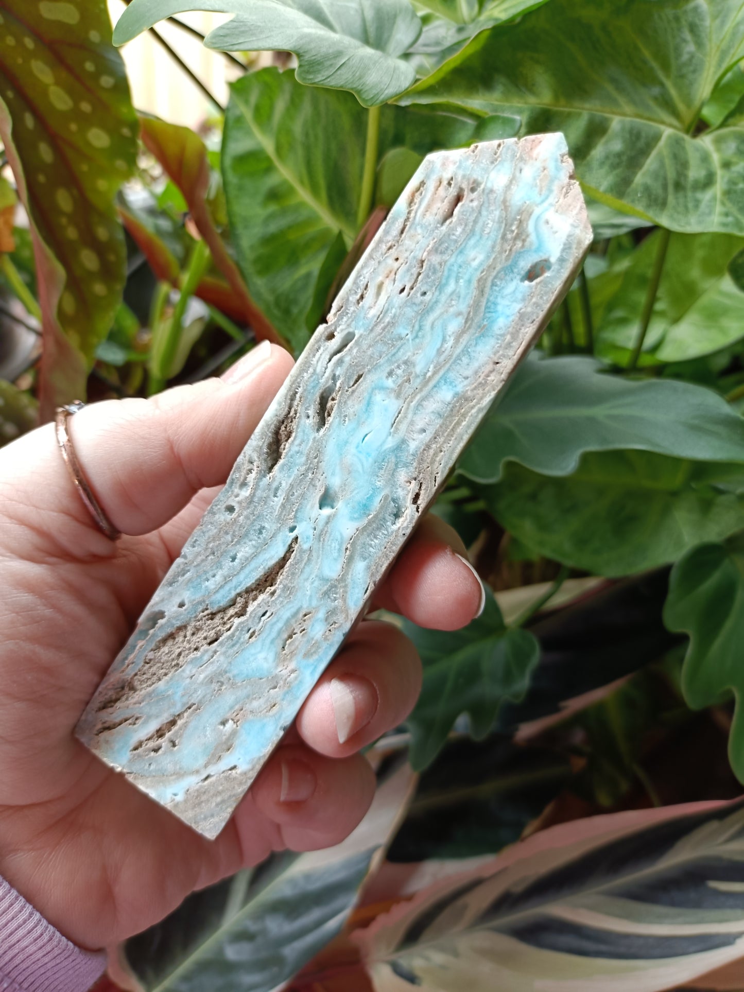 Blue Aragonite Tower - 239g