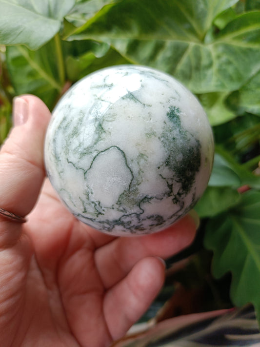 Moss Agate Sphere - 374g