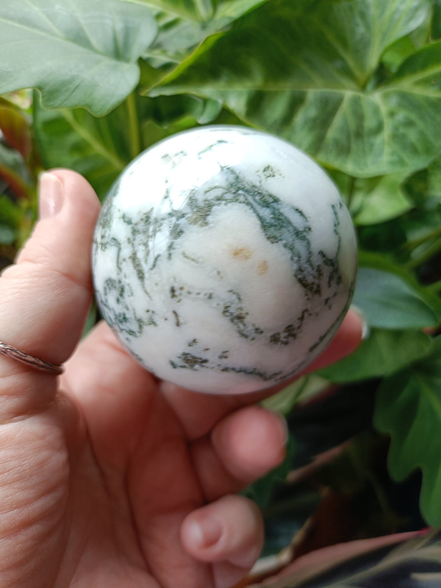 Moss Agate Sphere - 374g