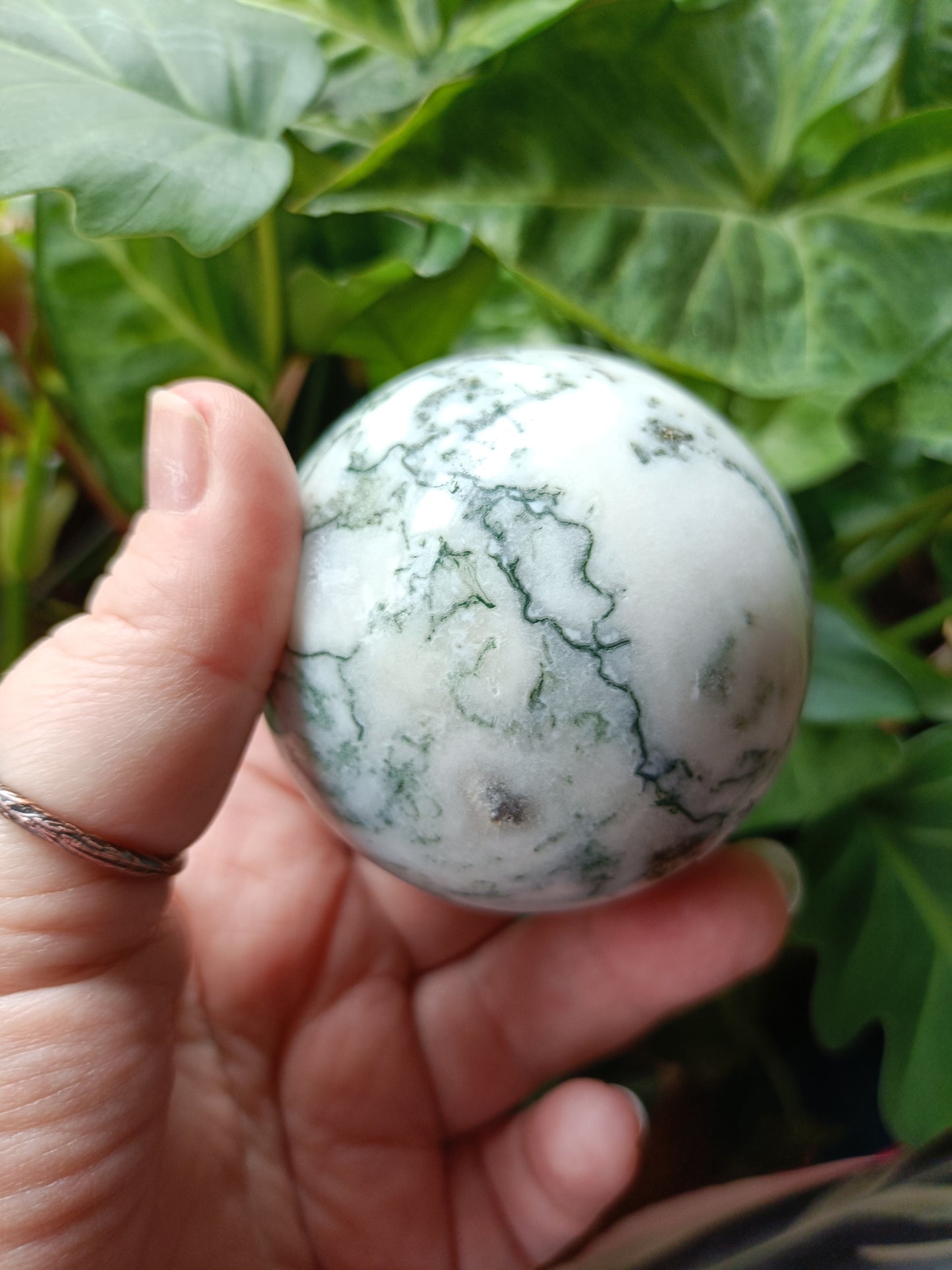 Moss Agate Sphere - 374g