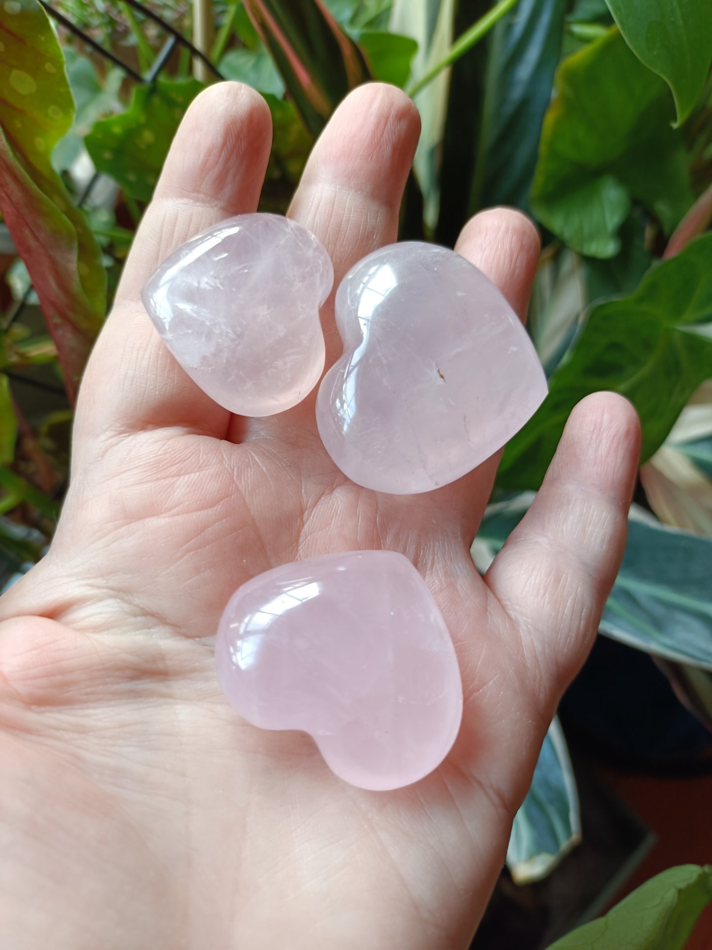 Rose Quartz Small Puffy Hearts - 30-60g
