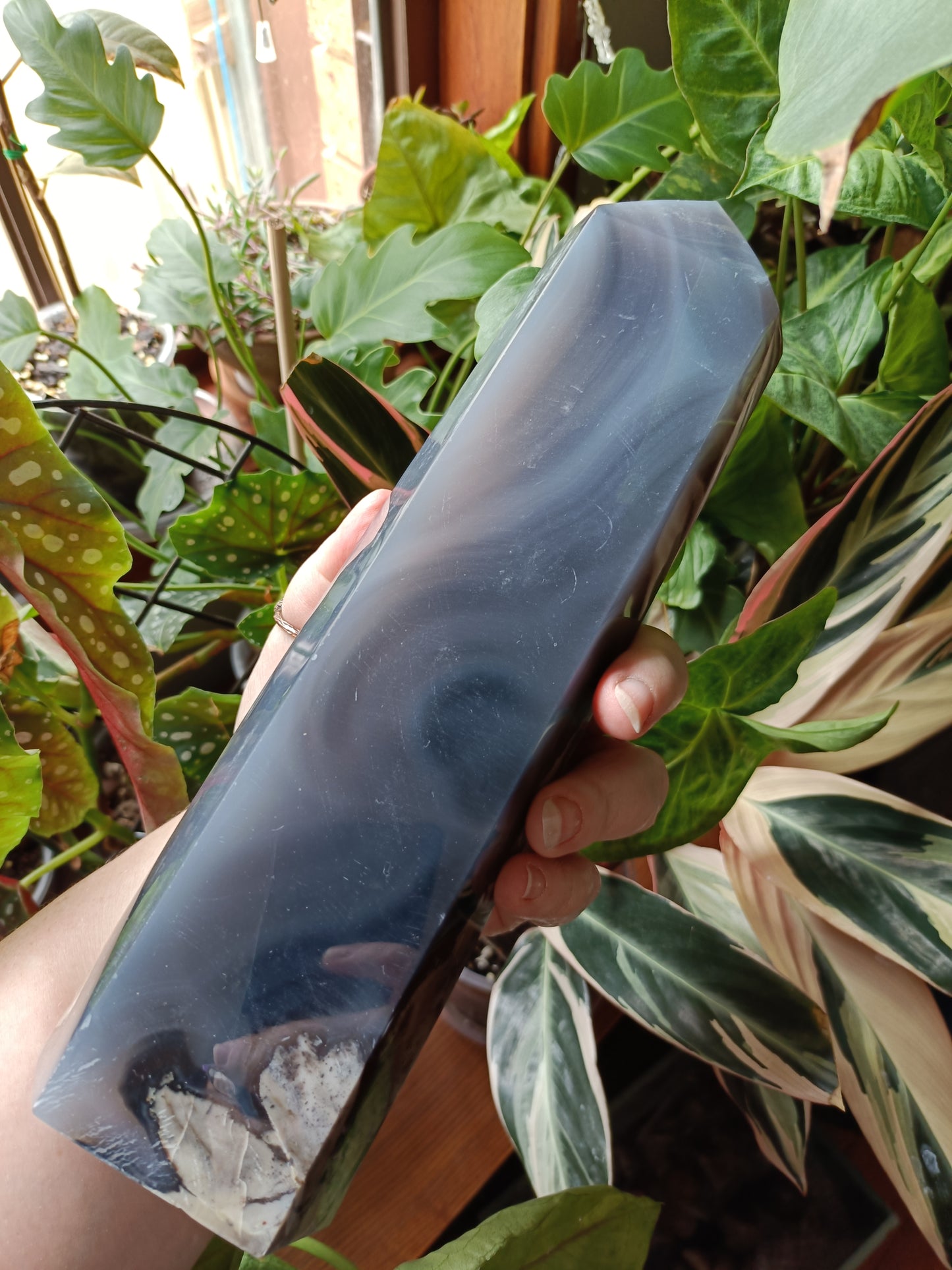 Volcanic Agate & Quartz Tower - 2063g