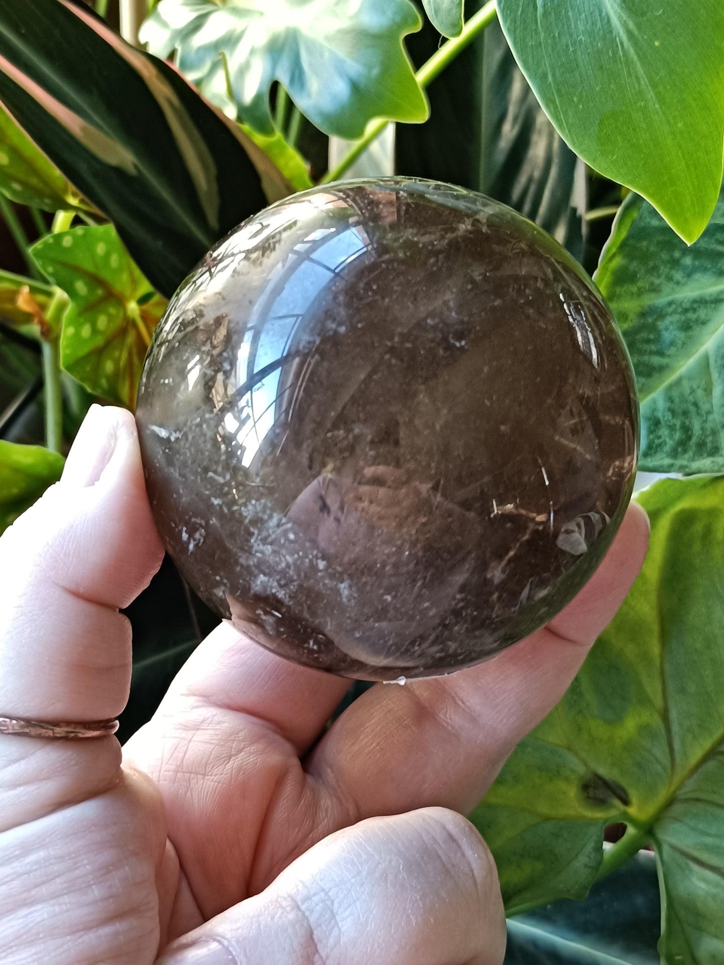 Dark Smokey Quartz Sphere - 554g