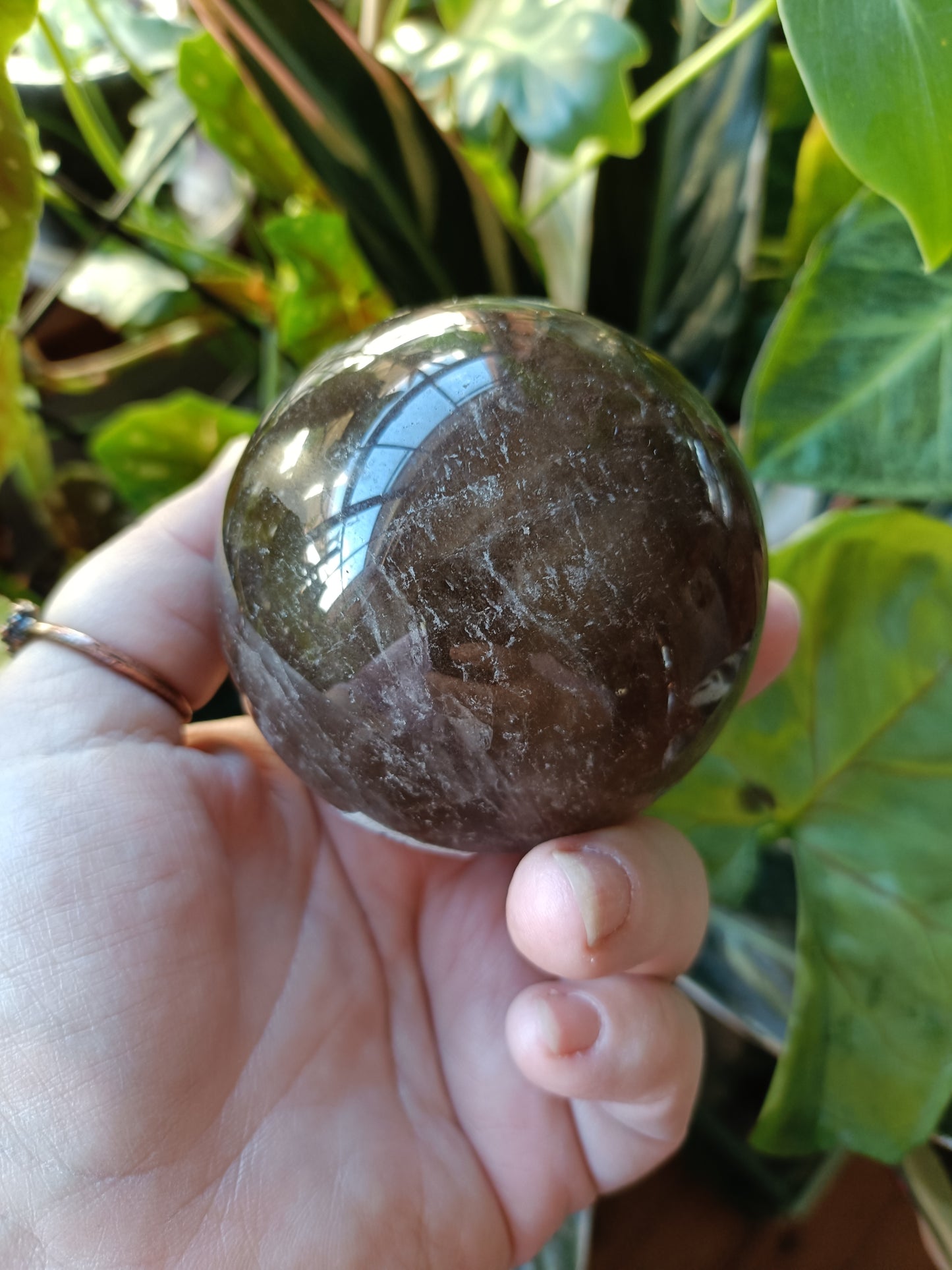 Dark Smokey Quartz Sphere - 554g