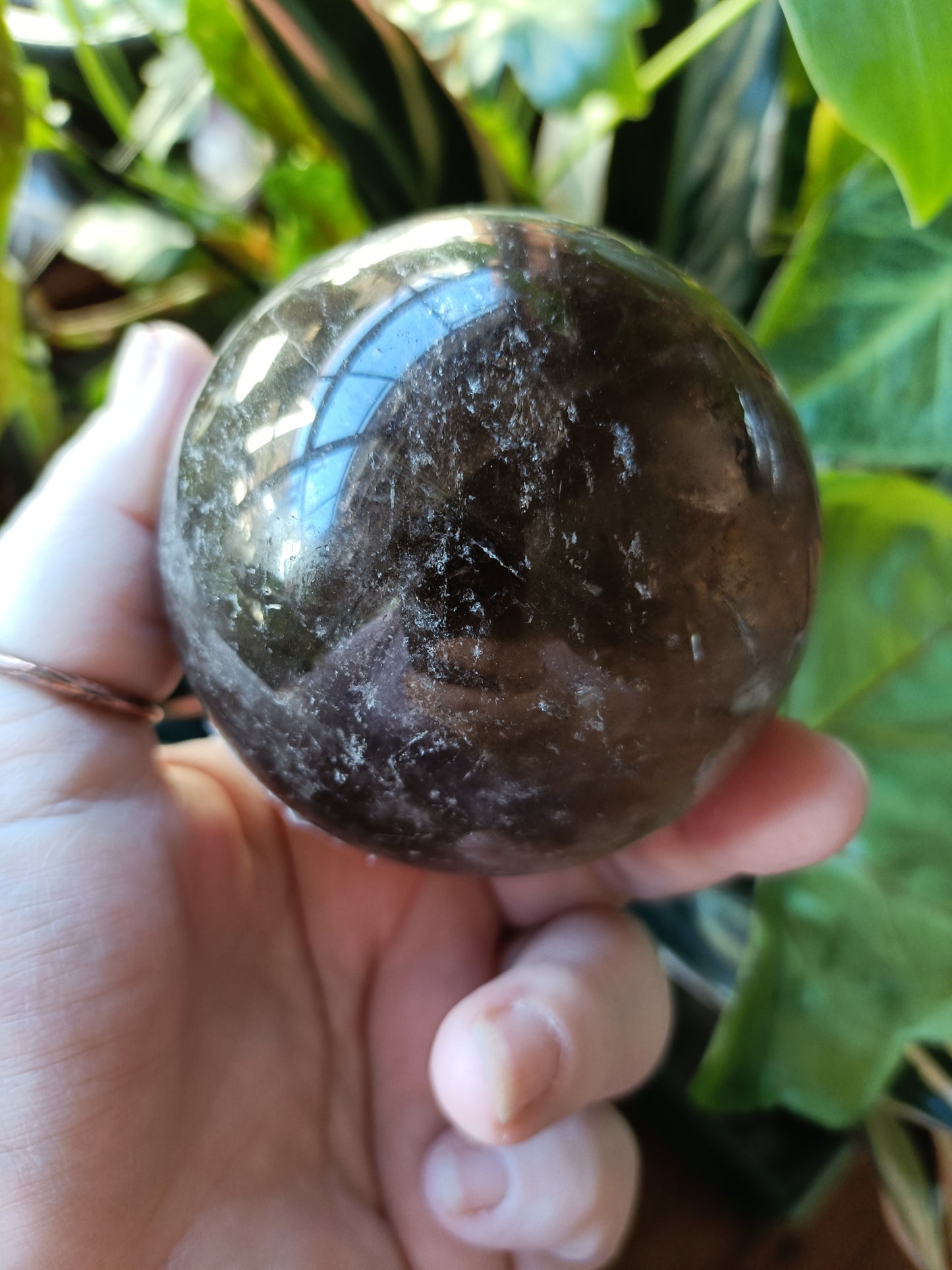 Dark Smokey Quartz Sphere - 554g