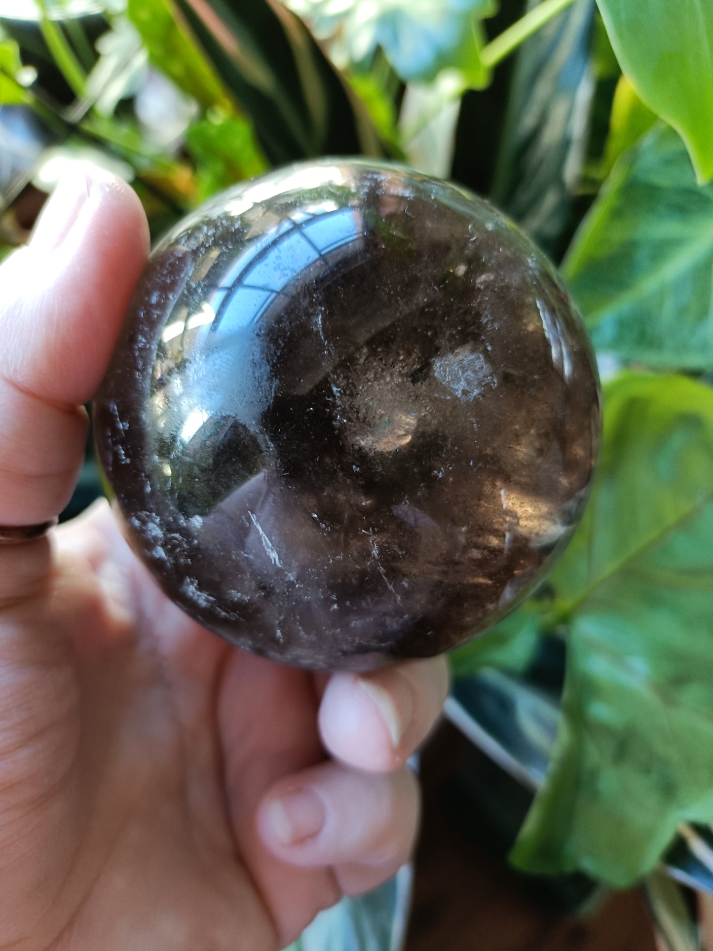 Dark Smokey Quartz Sphere - 554g