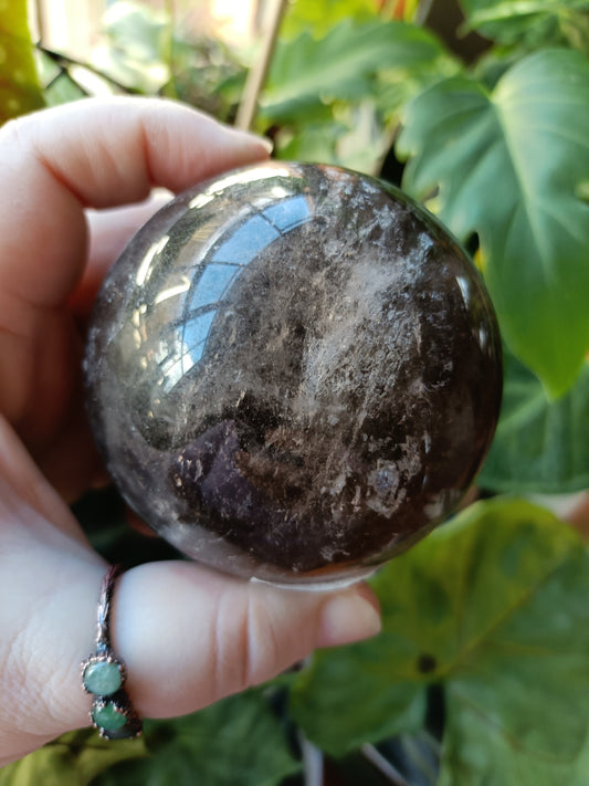 Dark Smokey Quartz Sphere - 581g