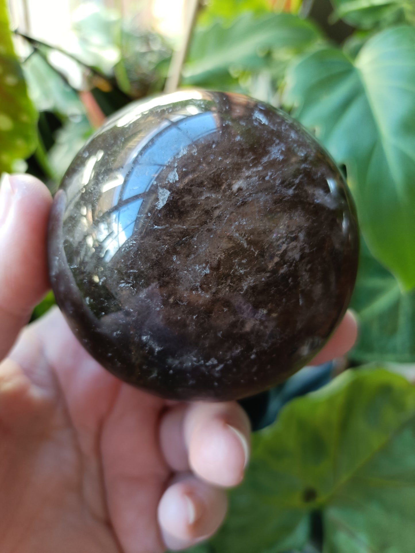 Dark Smokey Quartz Sphere - 581g