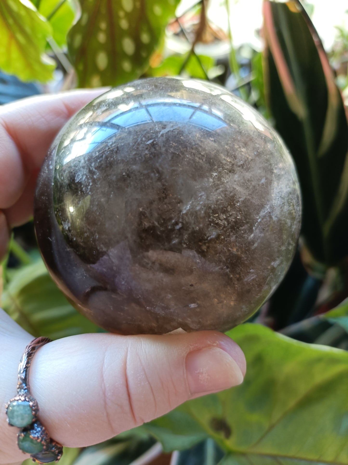 Dark Smokey Quartz Sphere - 581g