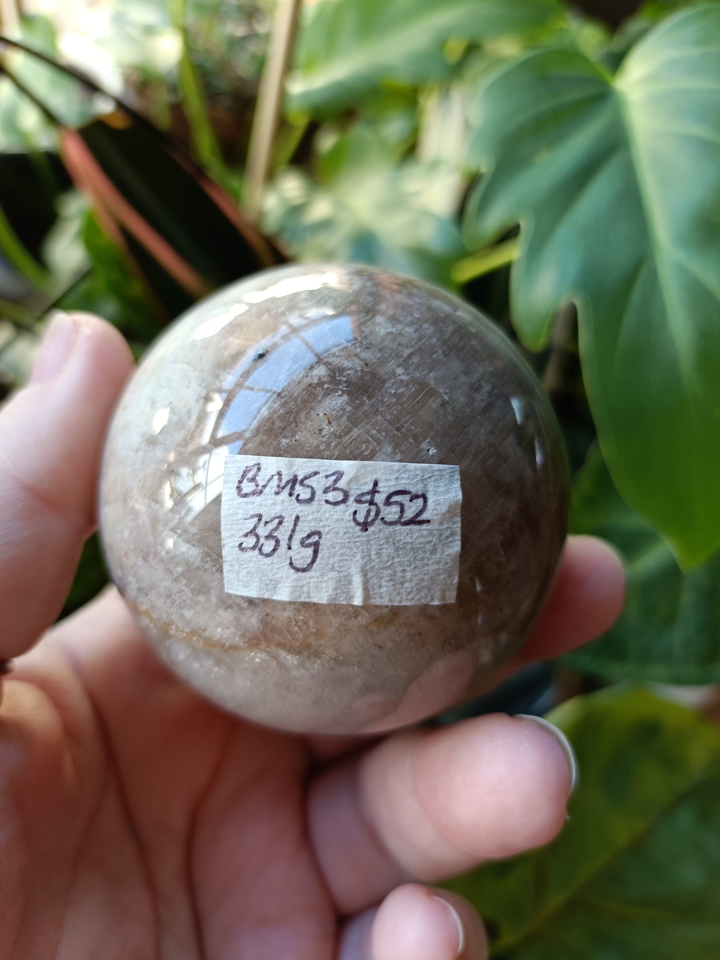 Blue Flash Moonstone Sphere - 331g