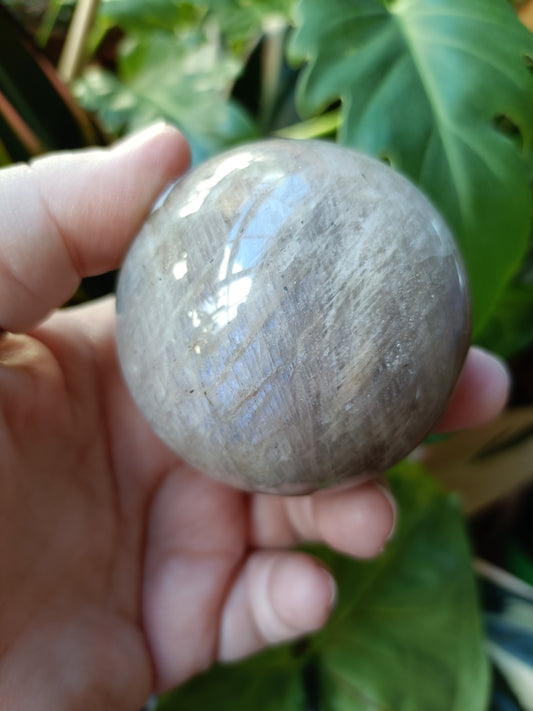 Blue Flash Moonstone Sphere - 331g
