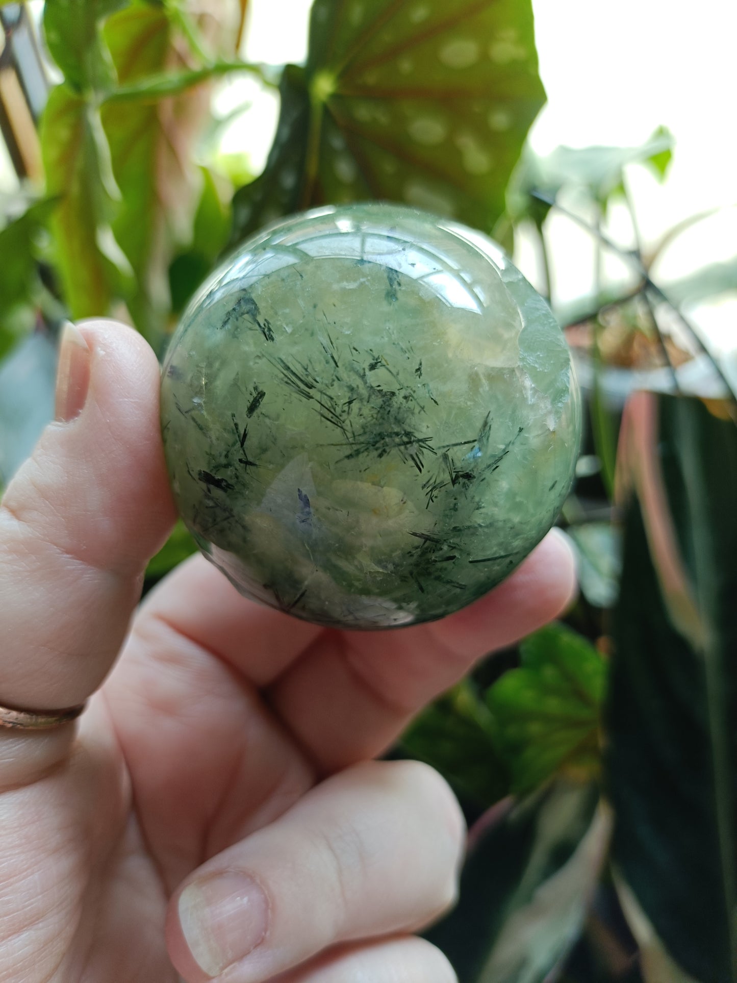 Prehnite and Epidote Sphere - 239g