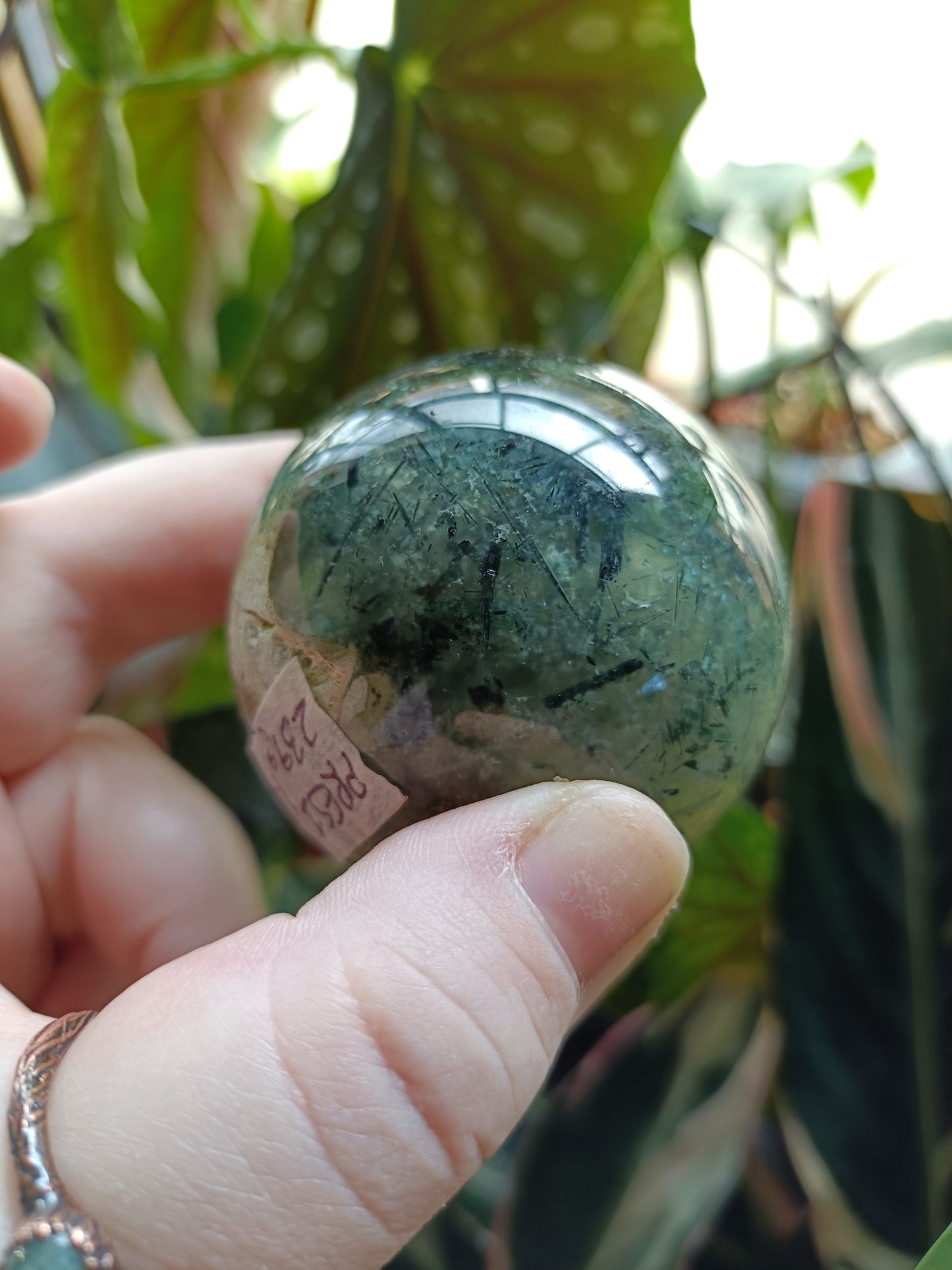 Prehnite and Epidote Sphere - 239g