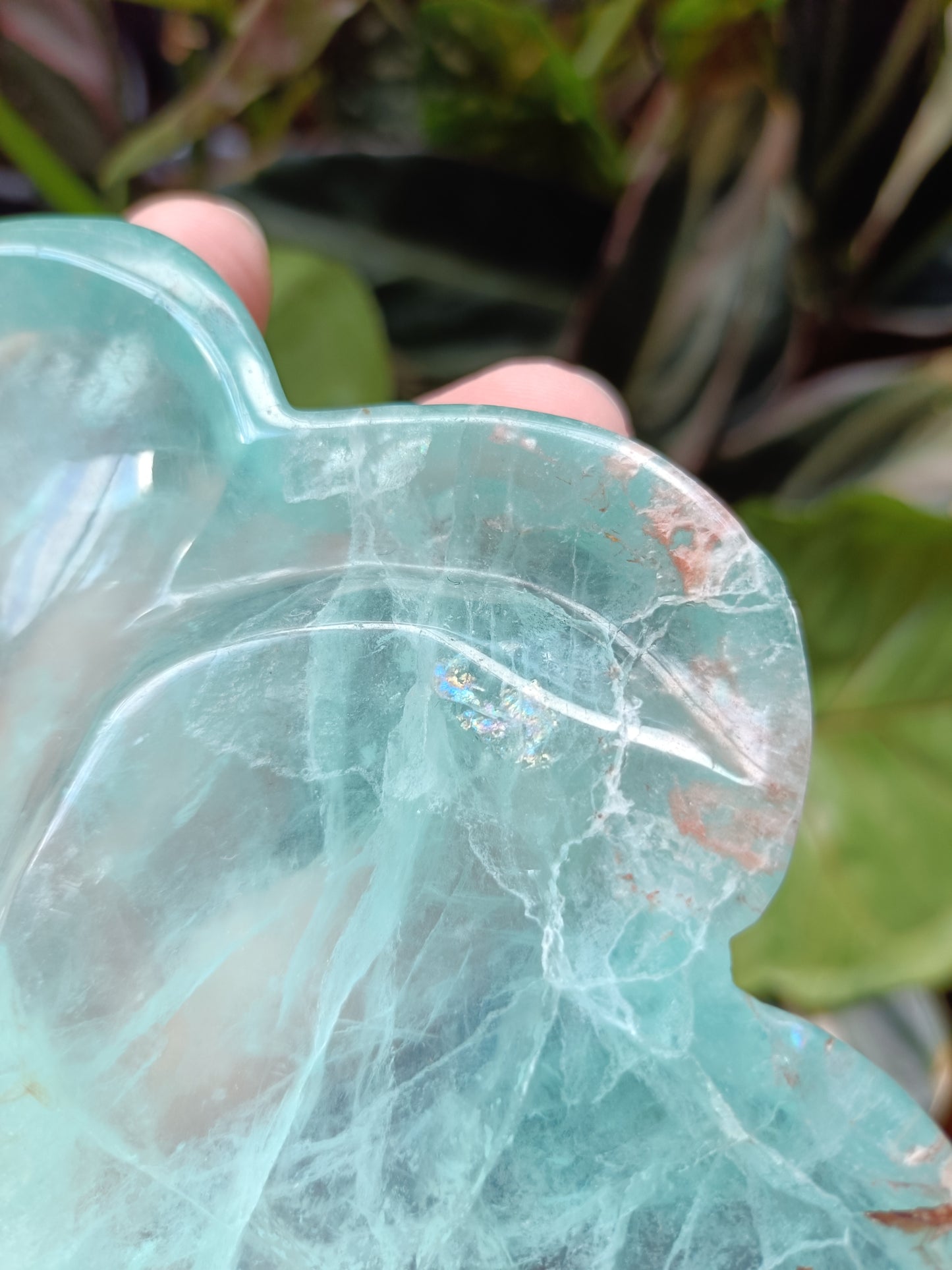 Green Fluorite Heart Trinket Dish - 298g