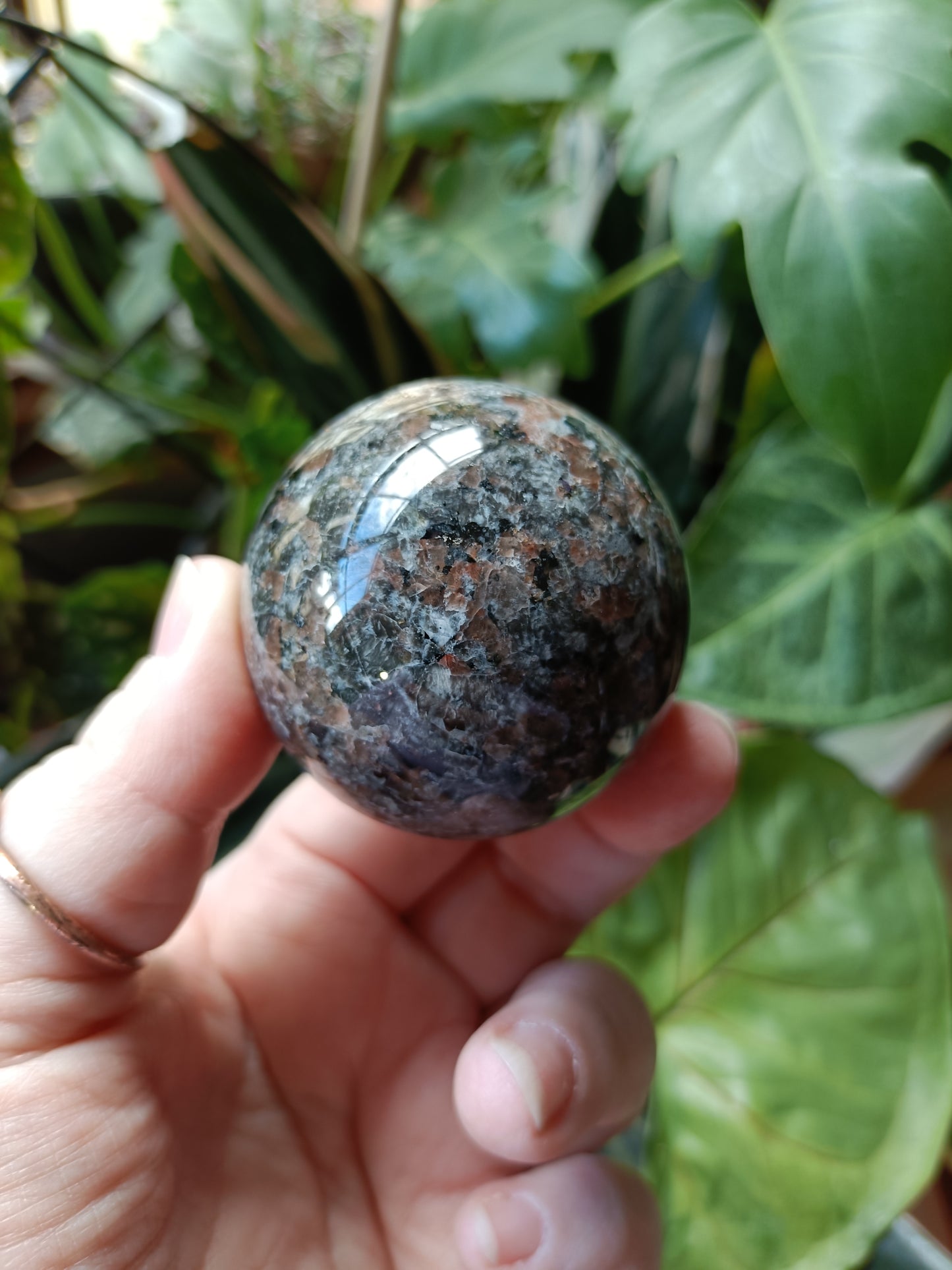 Sodalite & Syenite 'Emberlite/Yooperlite' Sphere - 193g