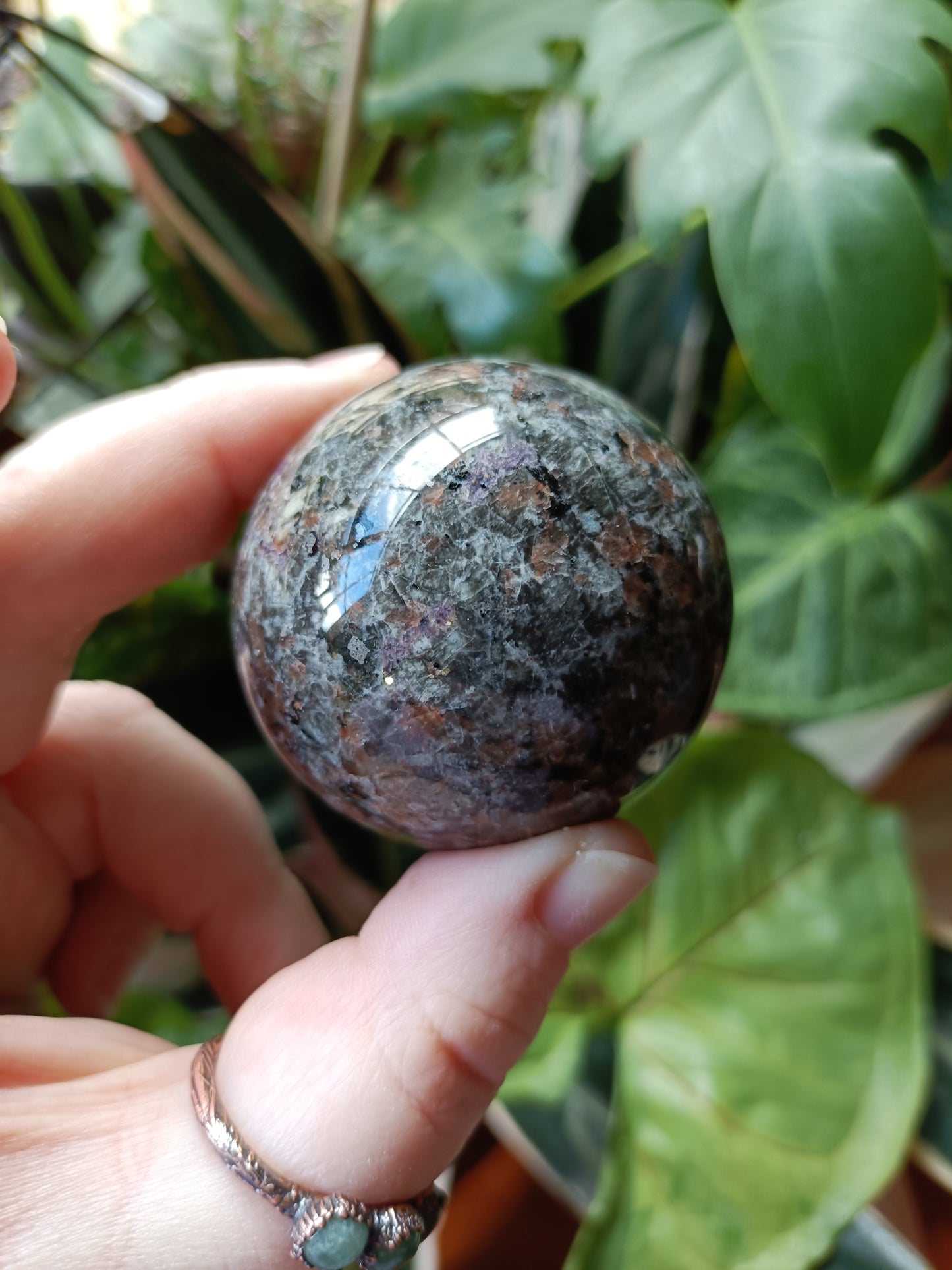Sodalite & Syenite 'Emberlite/Yooperlite' Sphere - 193g
