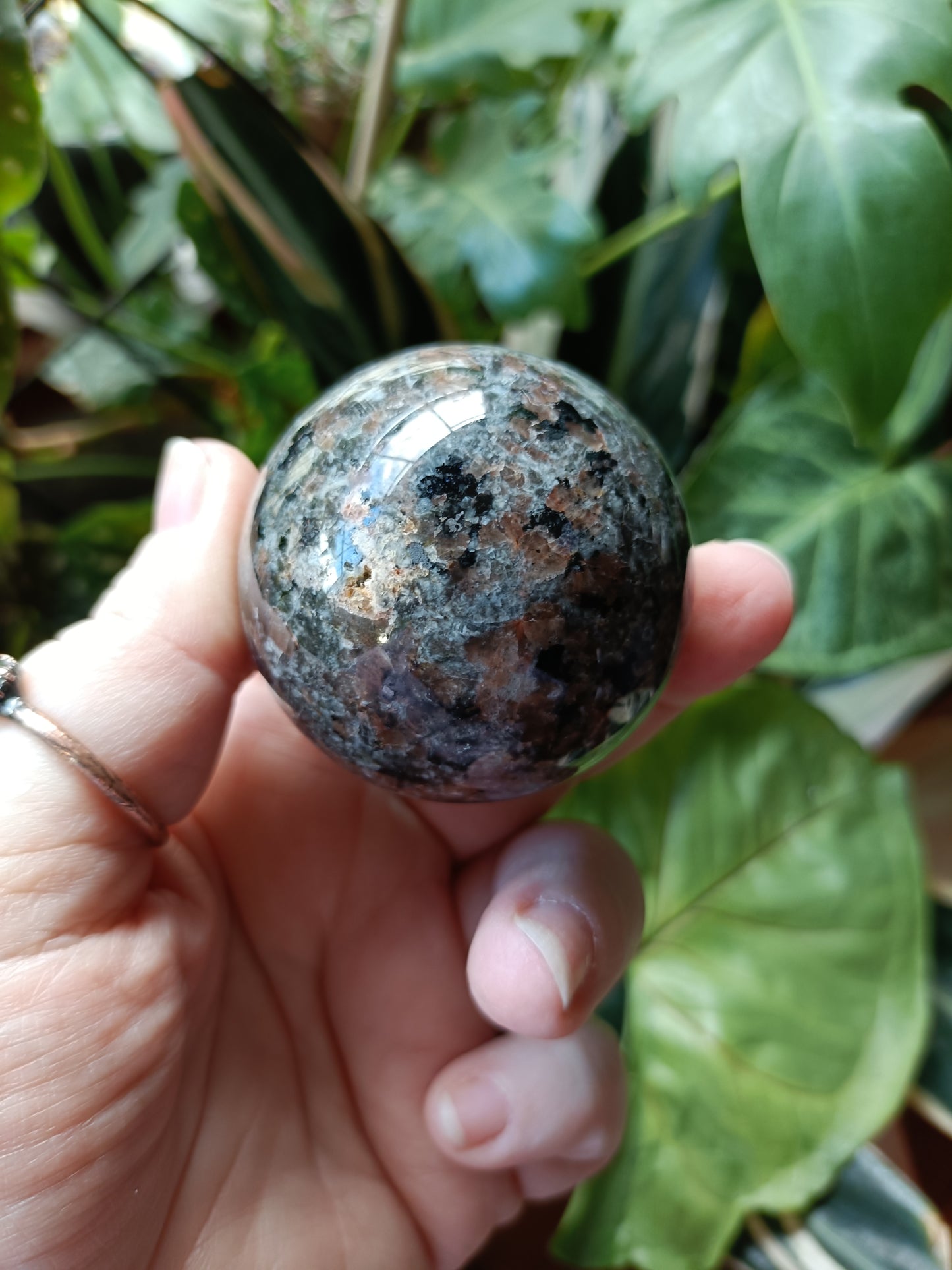Sodalite & Syenite 'Emberlite/Yooperlite' Sphere - 193g