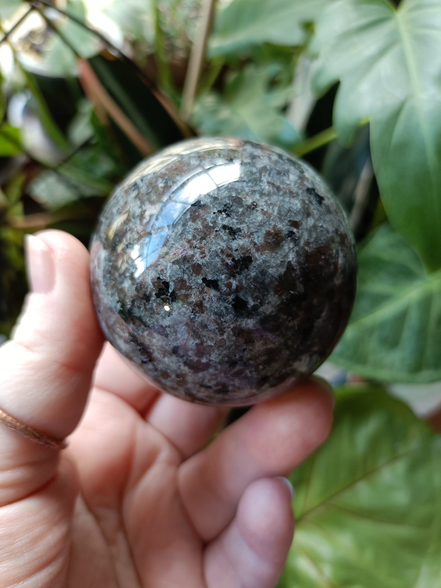 Sodalite & Syenite 'Emberlite/Yooperlite' Sphere - 296g