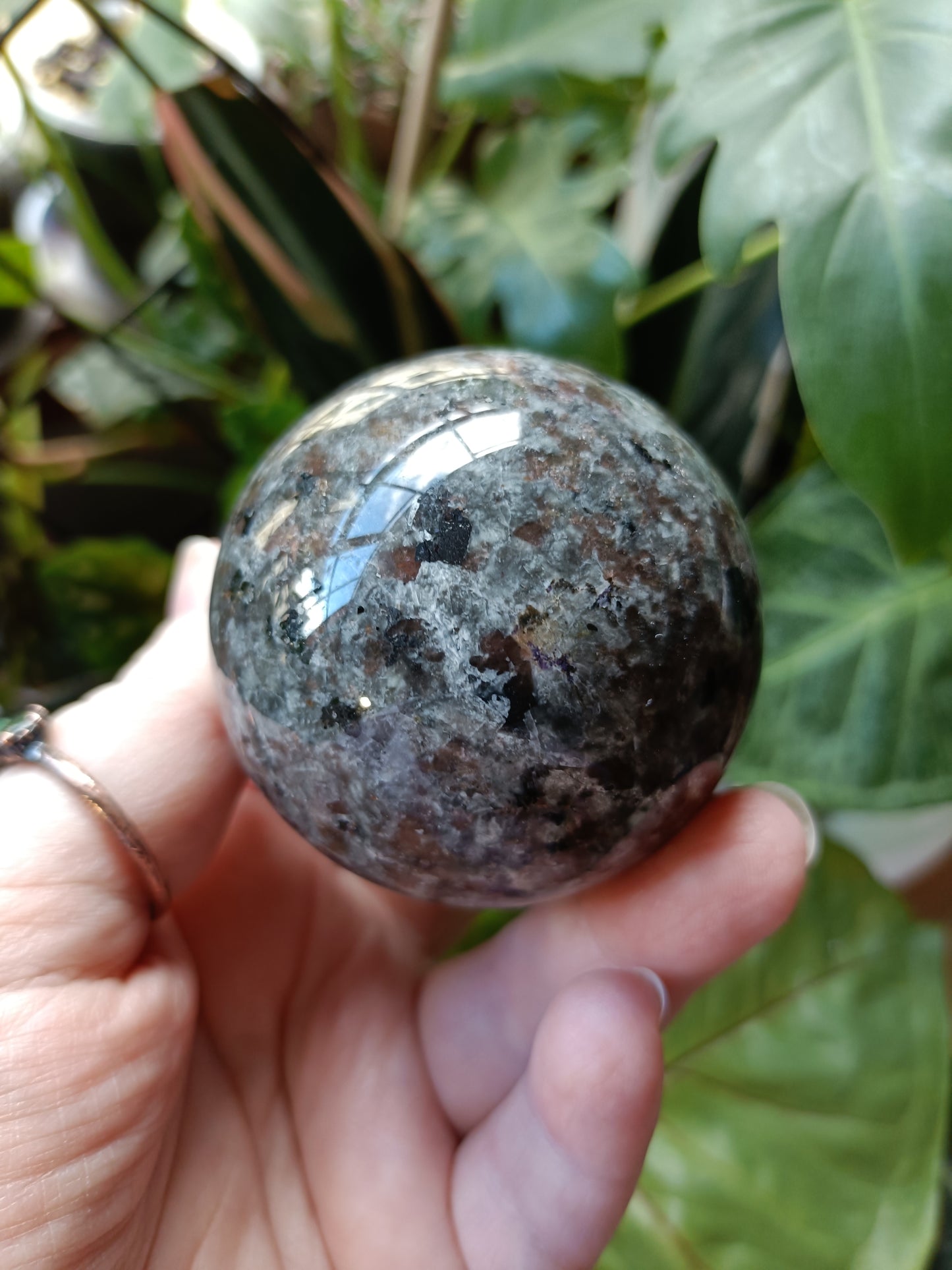 Sodalite & Syenite 'Emberlite/Yooperlite' Sphere - 296g