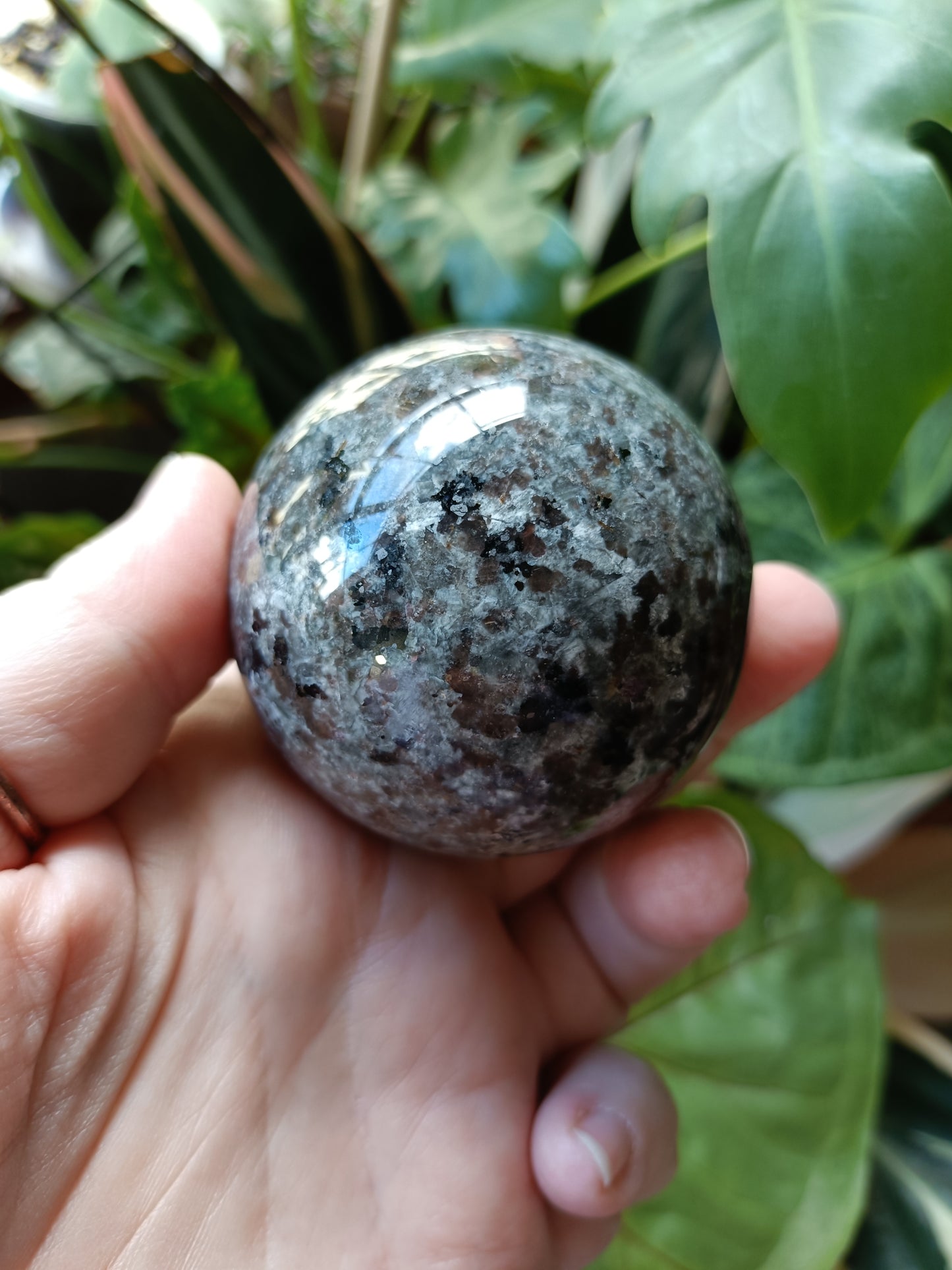 Sodalite & Syenite 'Emberlite/Yooperlite' Sphere - 296g