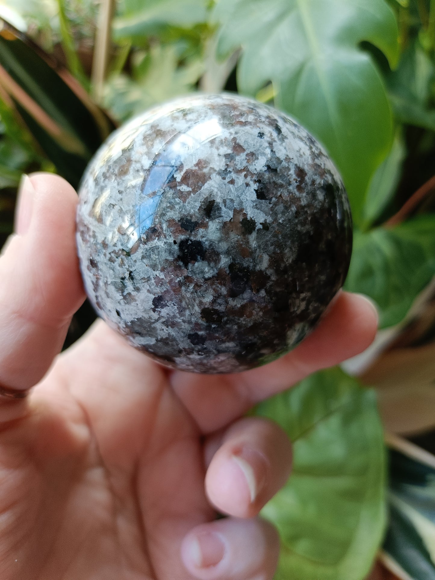 Sodalite & Syenite 'Emberlite/Yooperlite' Sphere - 286g