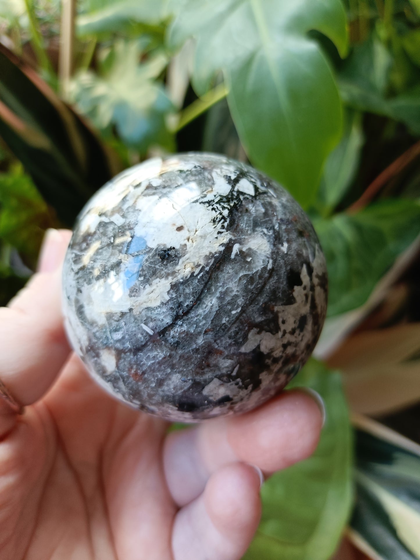 Sodalite & Syenite 'Emberlite/Yooperlite' Sphere - 286g