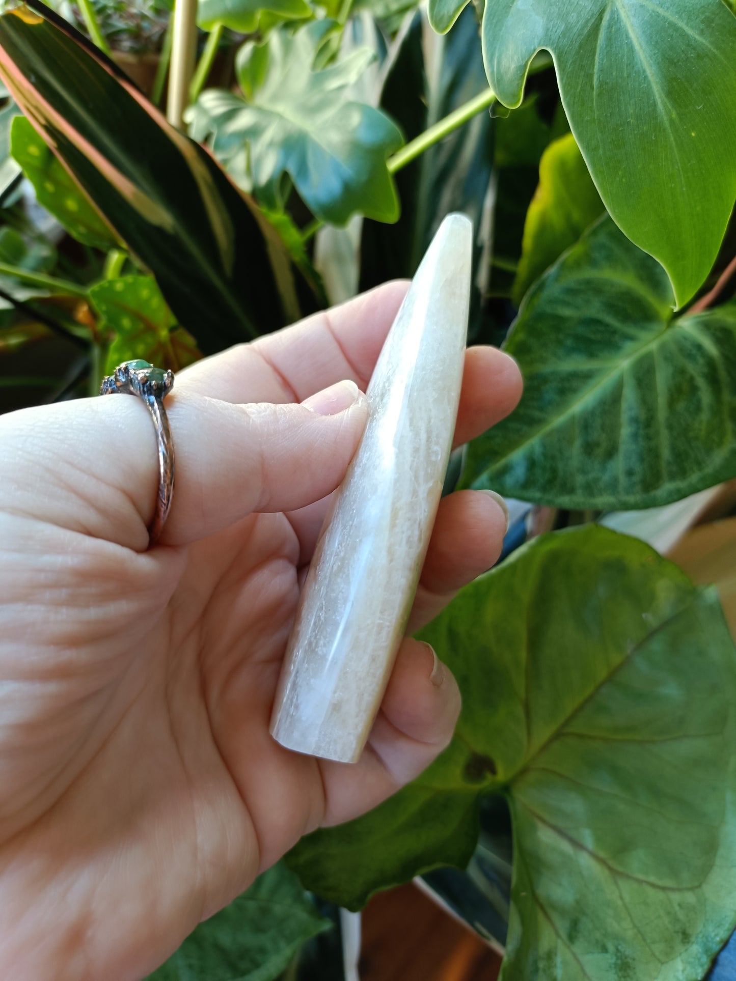 Blue Flash Moonstone Teardrop Carvings - 137g