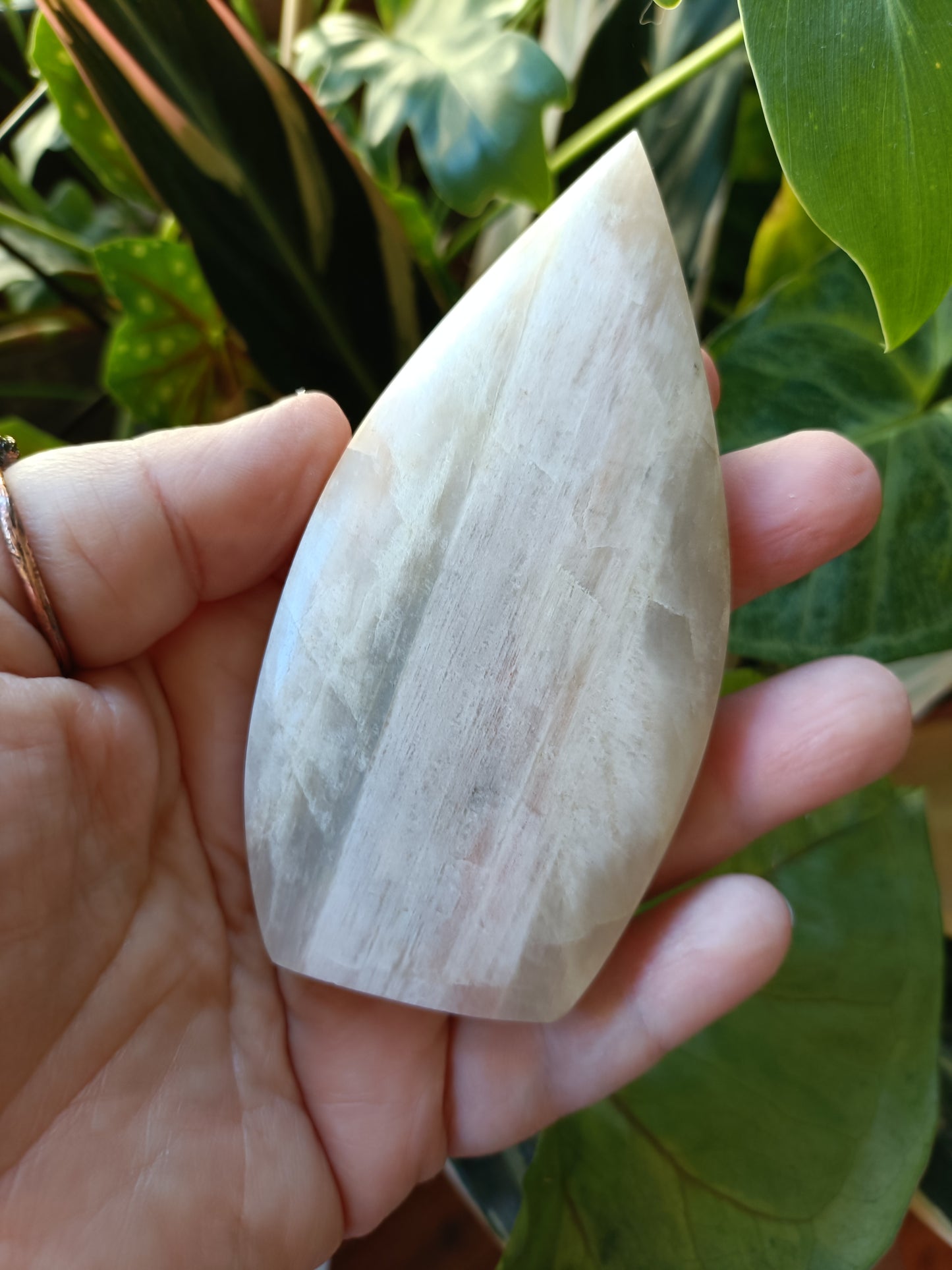 Blue Flash Moonstone Teardrop Carvings - 156g