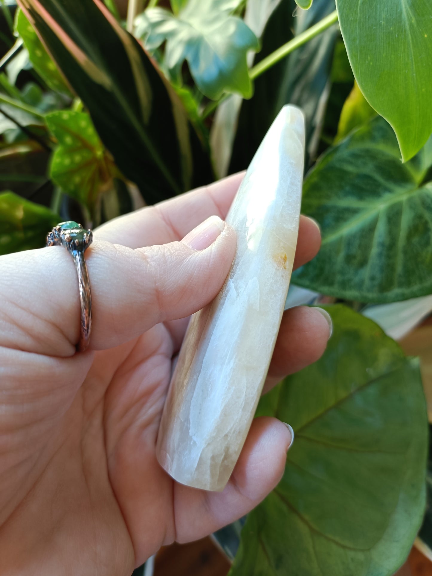 Blue Flash Moonstone Teardrop Carvings - 156g