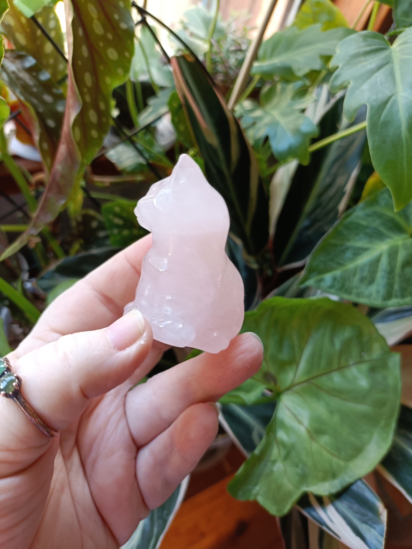 Rose Quartz Sitting Cat - 130g