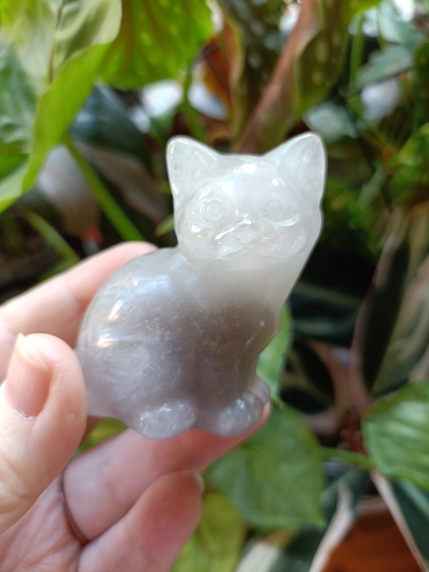 Grey Agate Sitting Cat - 123g