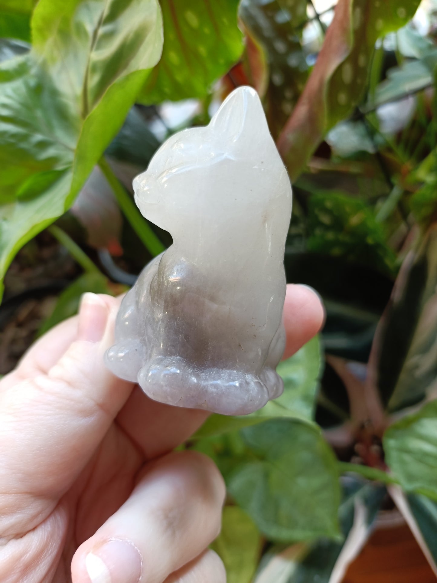 Grey Agate Sitting Cat - 123g