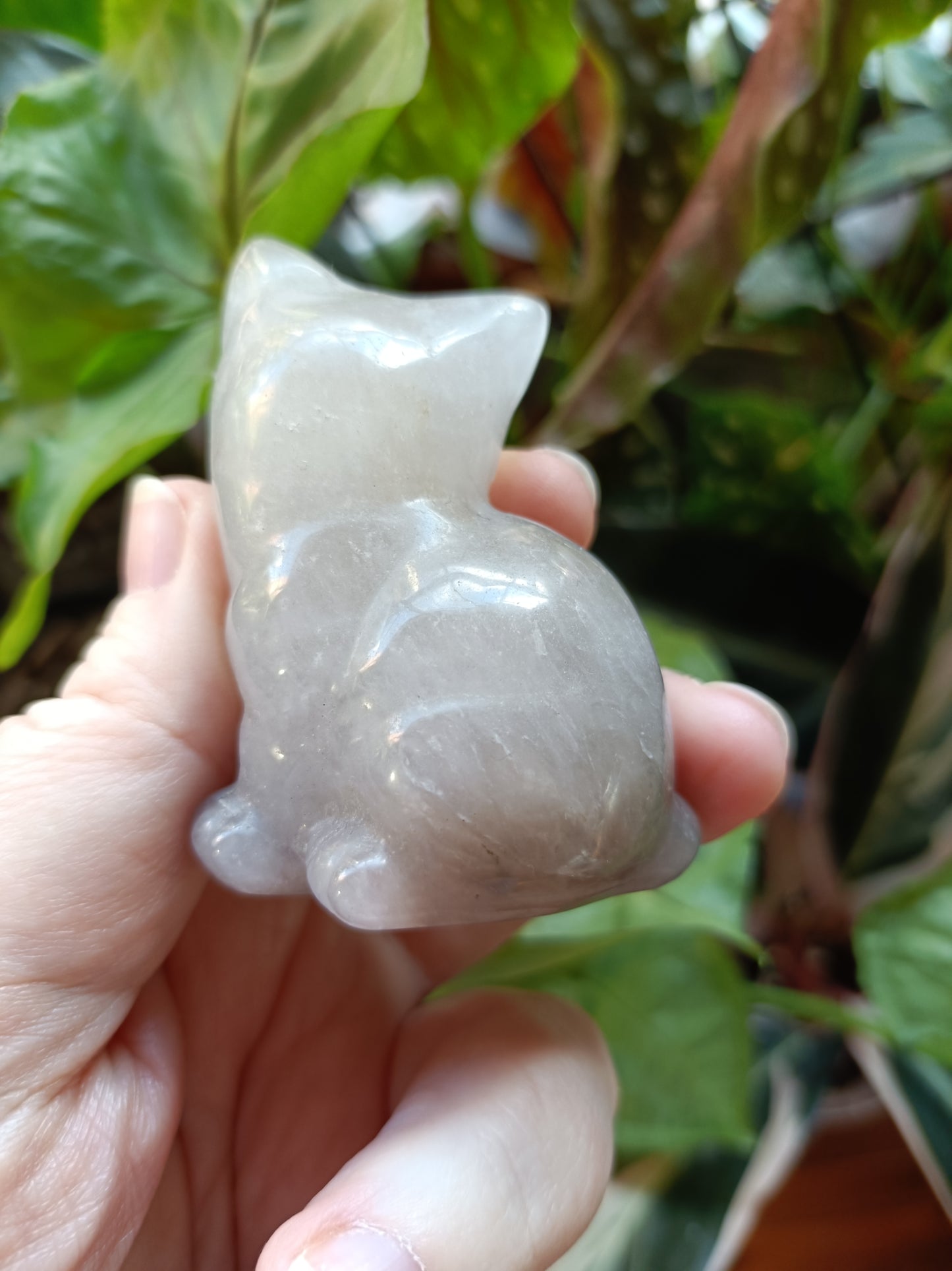 Grey Agate Sitting Cat - 123g
