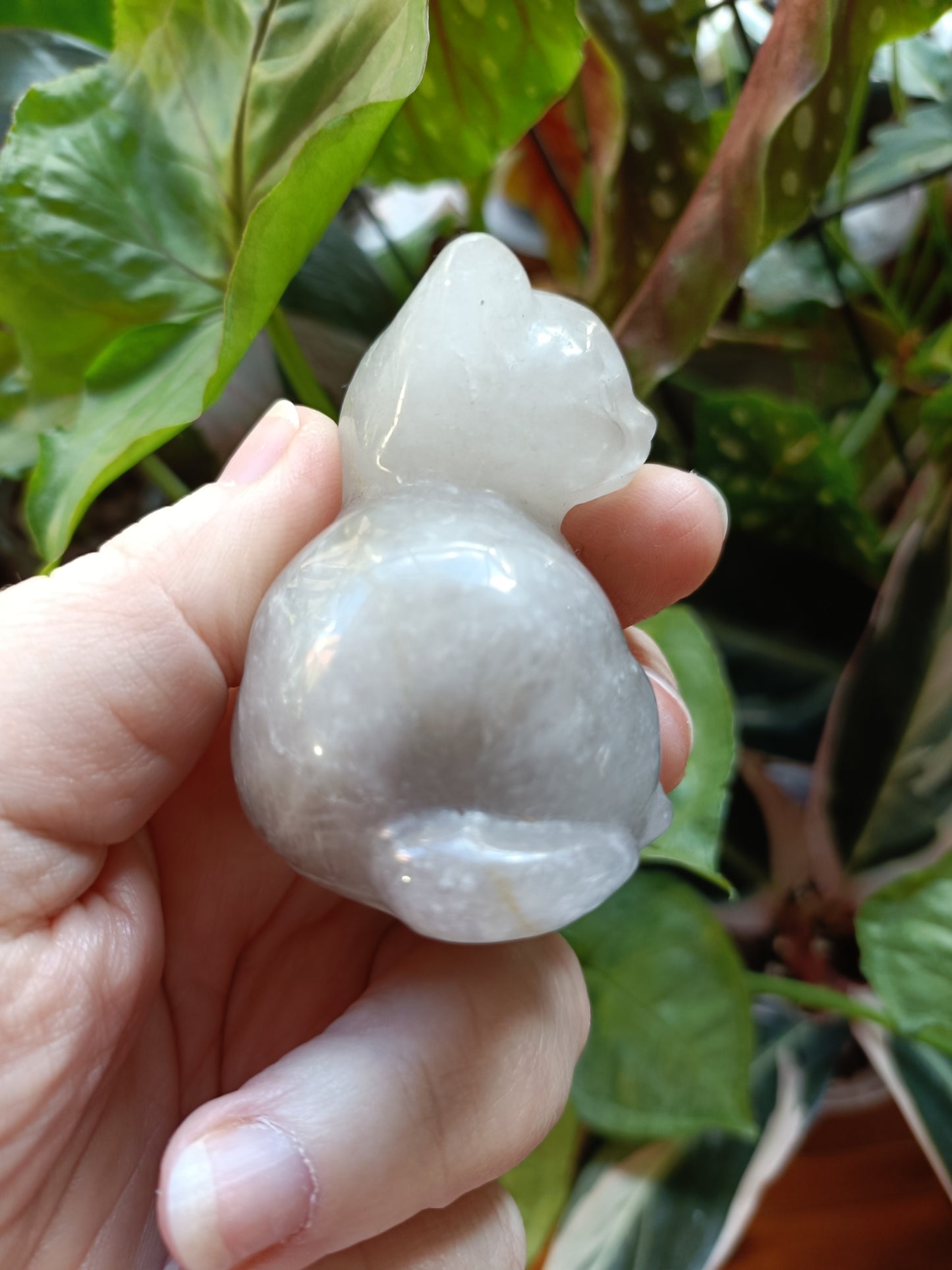 Grey Agate Sitting Cat - 123g
